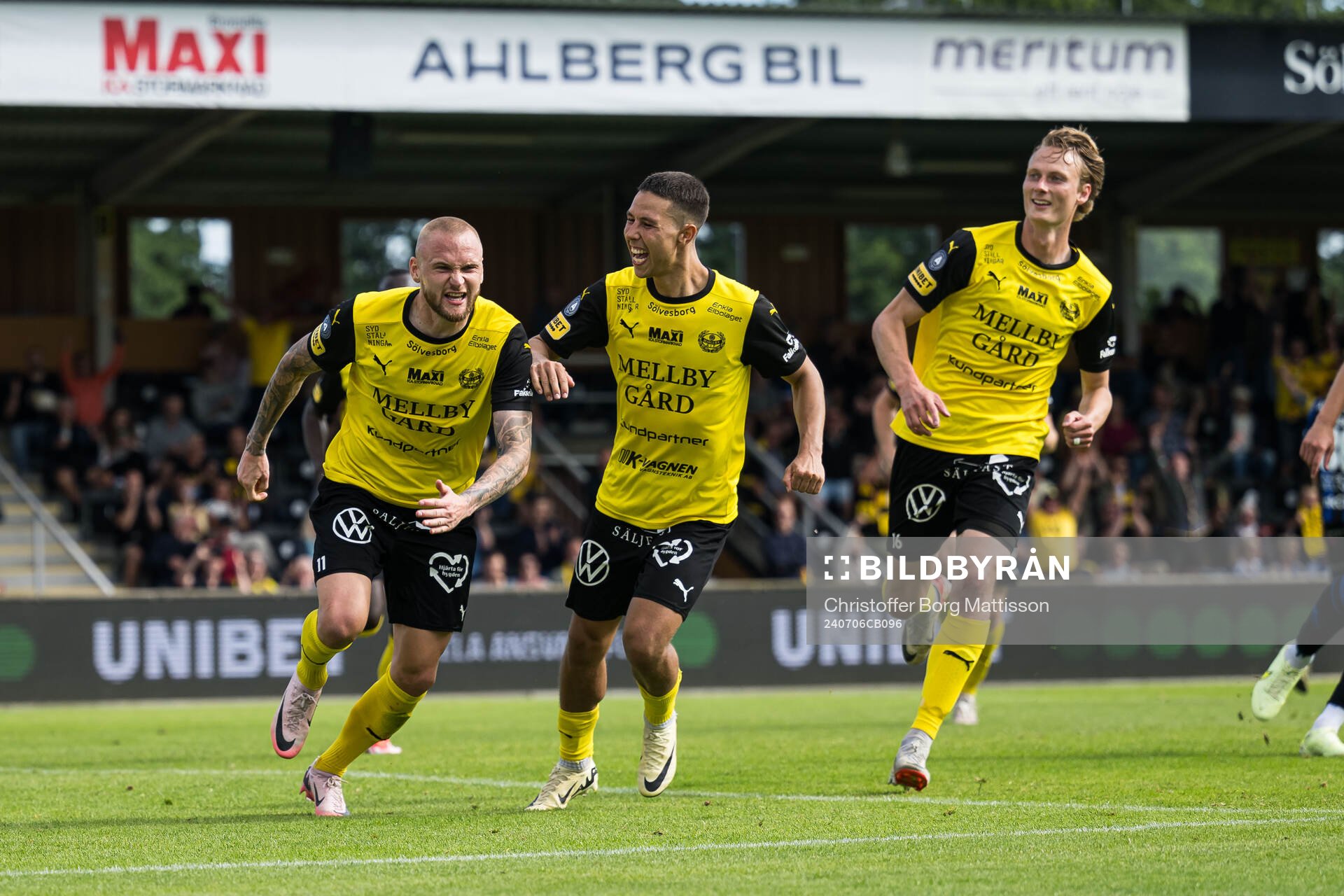 Mjällbys Adam Ståhl, Nicklas Røjkjær och Alexander