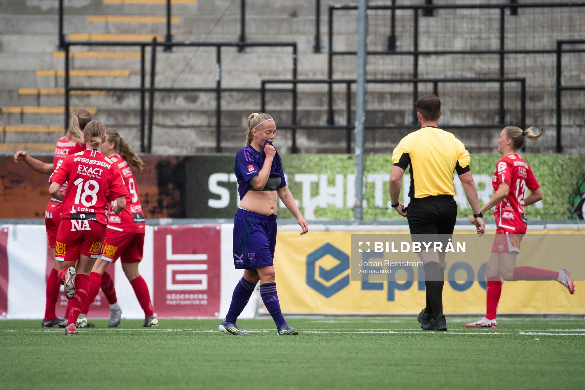 Djurgårdens Therese Åsland deppar
