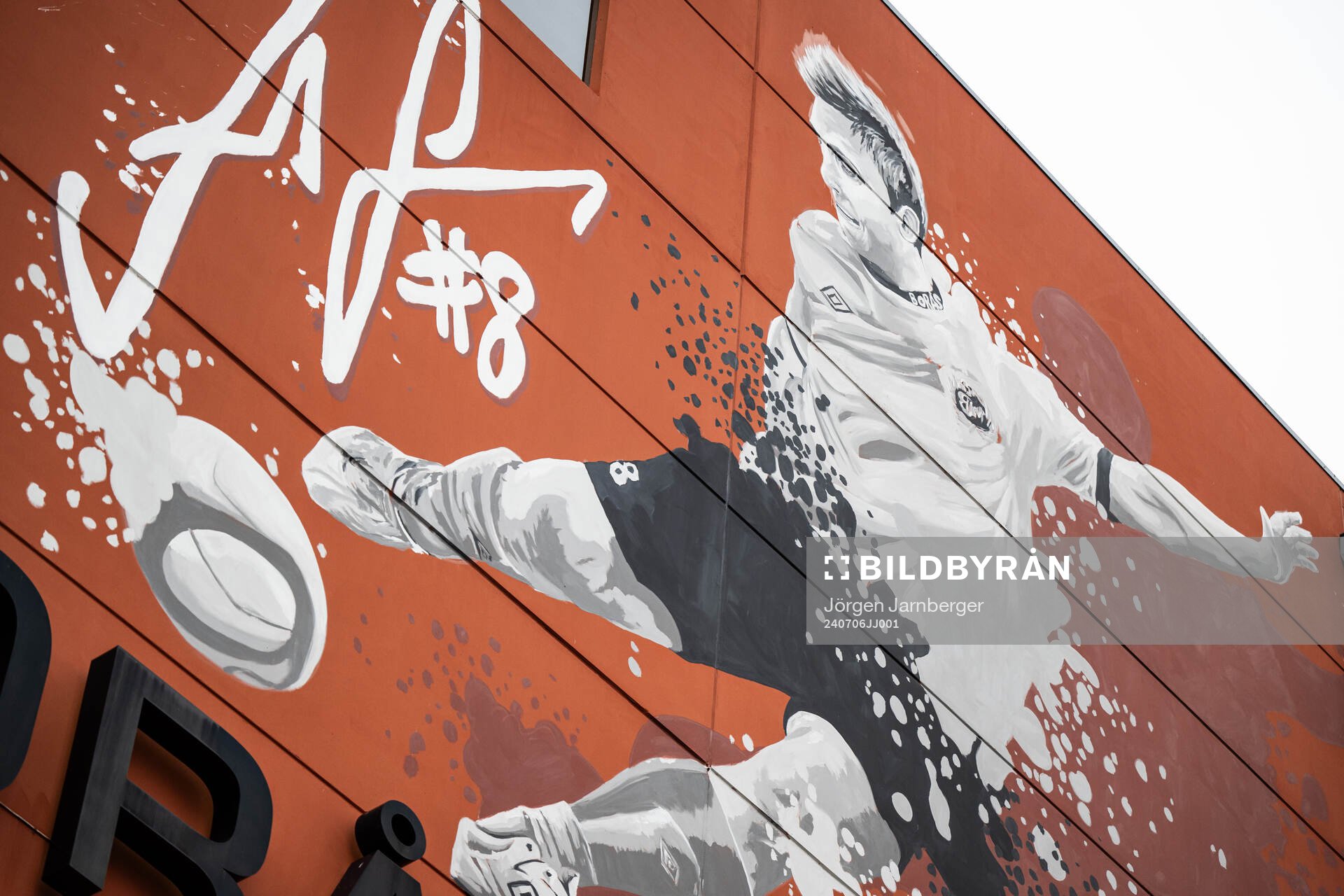Muralmålning på Borås arena