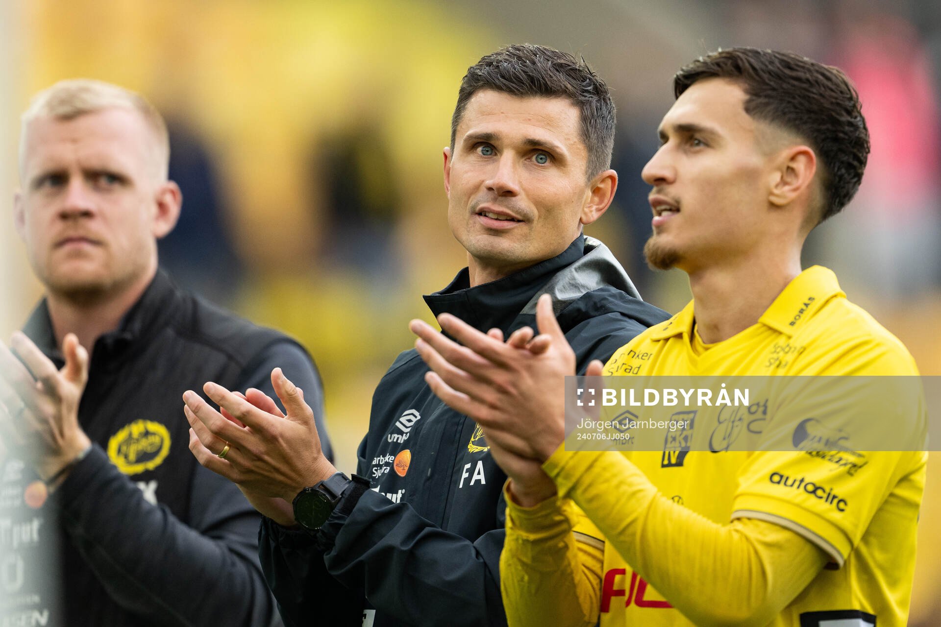 Elfsborgs assisterande tränare Fredrik Ahlstrand  jublar