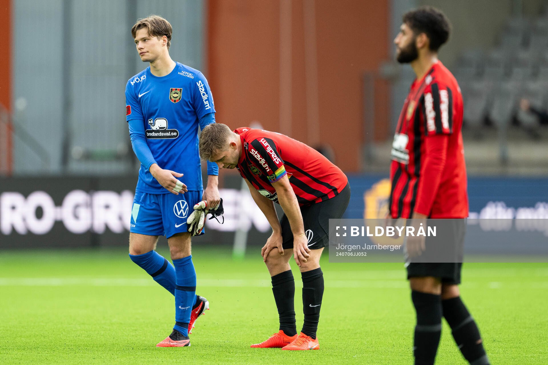 Brommapojkarnas målvakt Filip Sidklev och Ludvig Fritzson