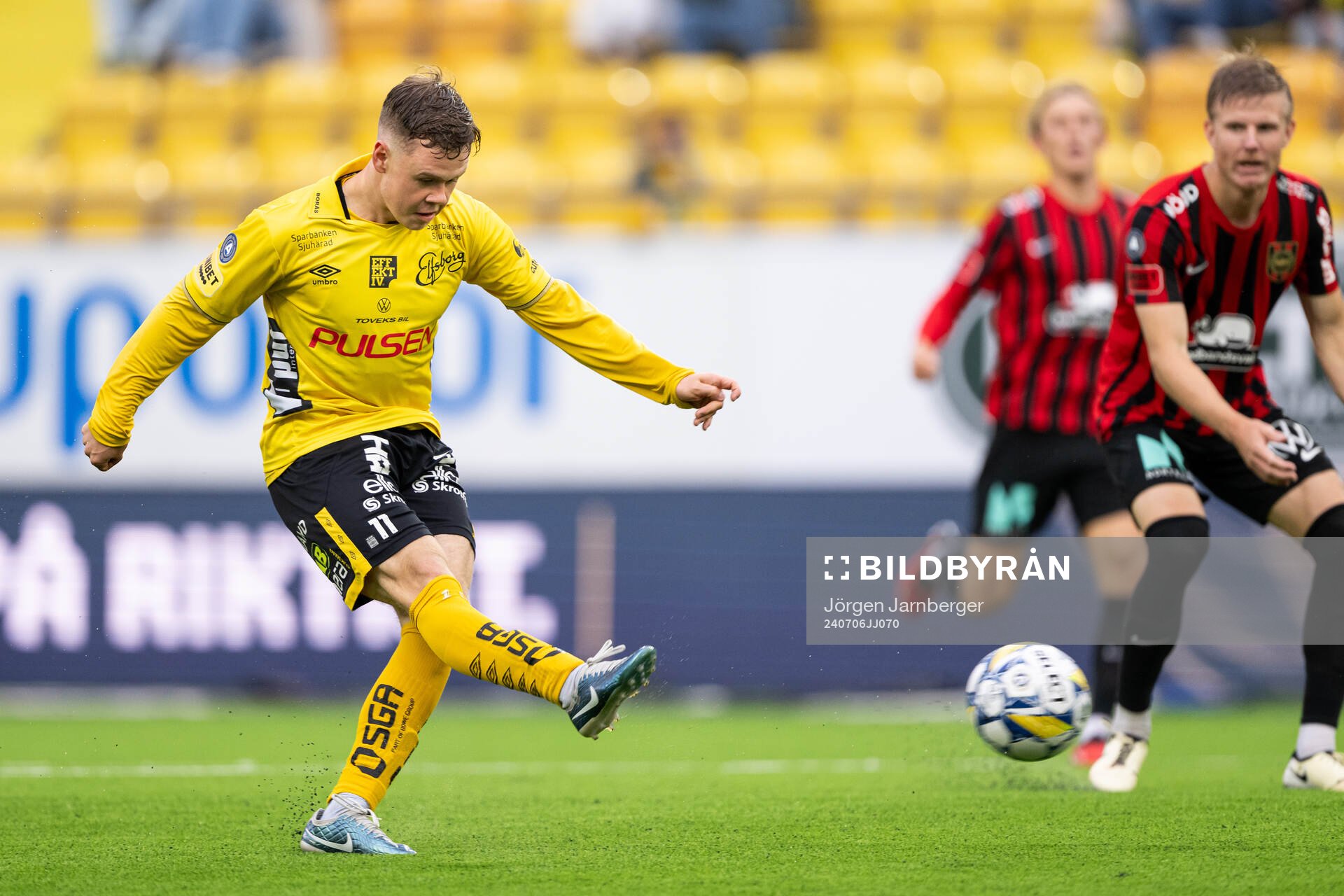 Elfsborgs Eggert Aron Gudmundsson skjuter 3-0
