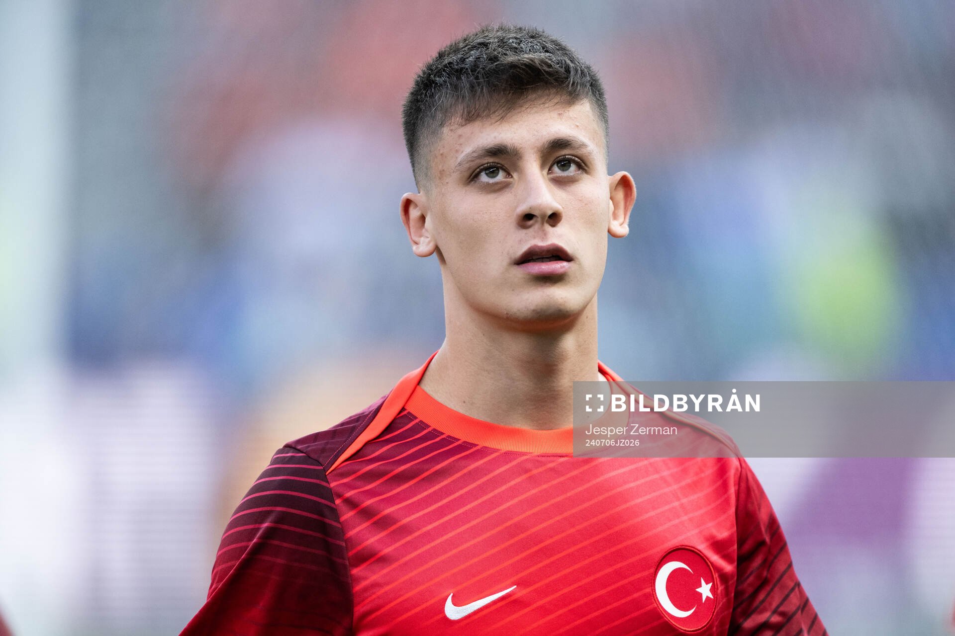 Arda Guler of Turkey ahead of the UEFA Euro 2024 Football Championship quarterfinal between Netherlands and Turkey on July 6, 2024 in Berlin.