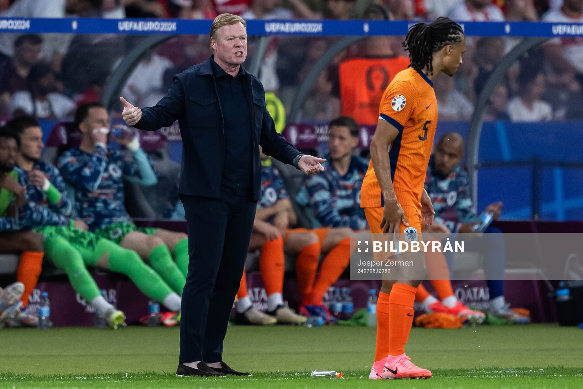 Head coach Ronald Koeman of Netherlands during the UEFA Euro 2024 Football Championship quarterfinal between Netherlands and Turkey on July 6, 2024 in Berlin.