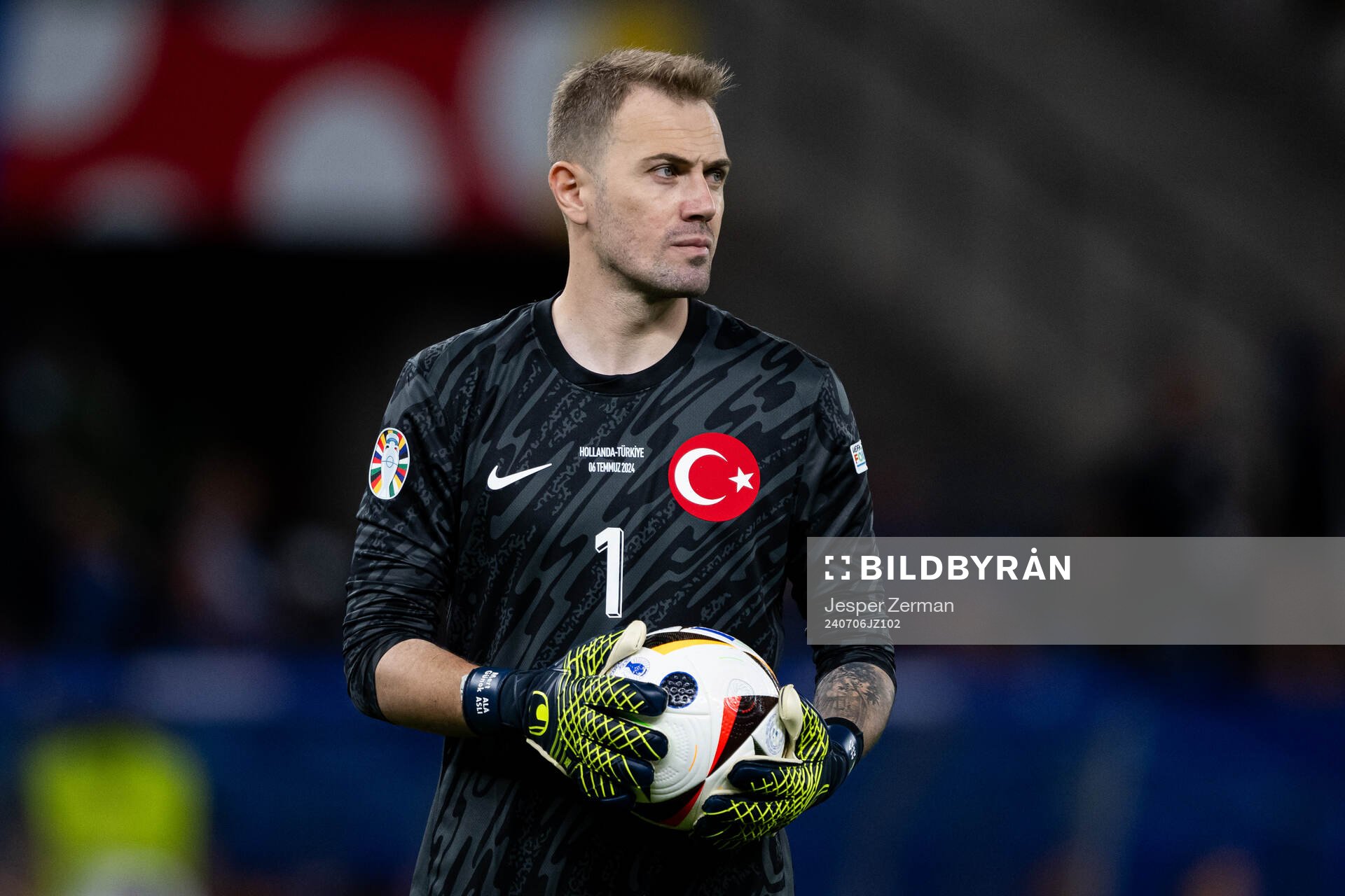 Goalkeeper Mert Gunok of Turkey