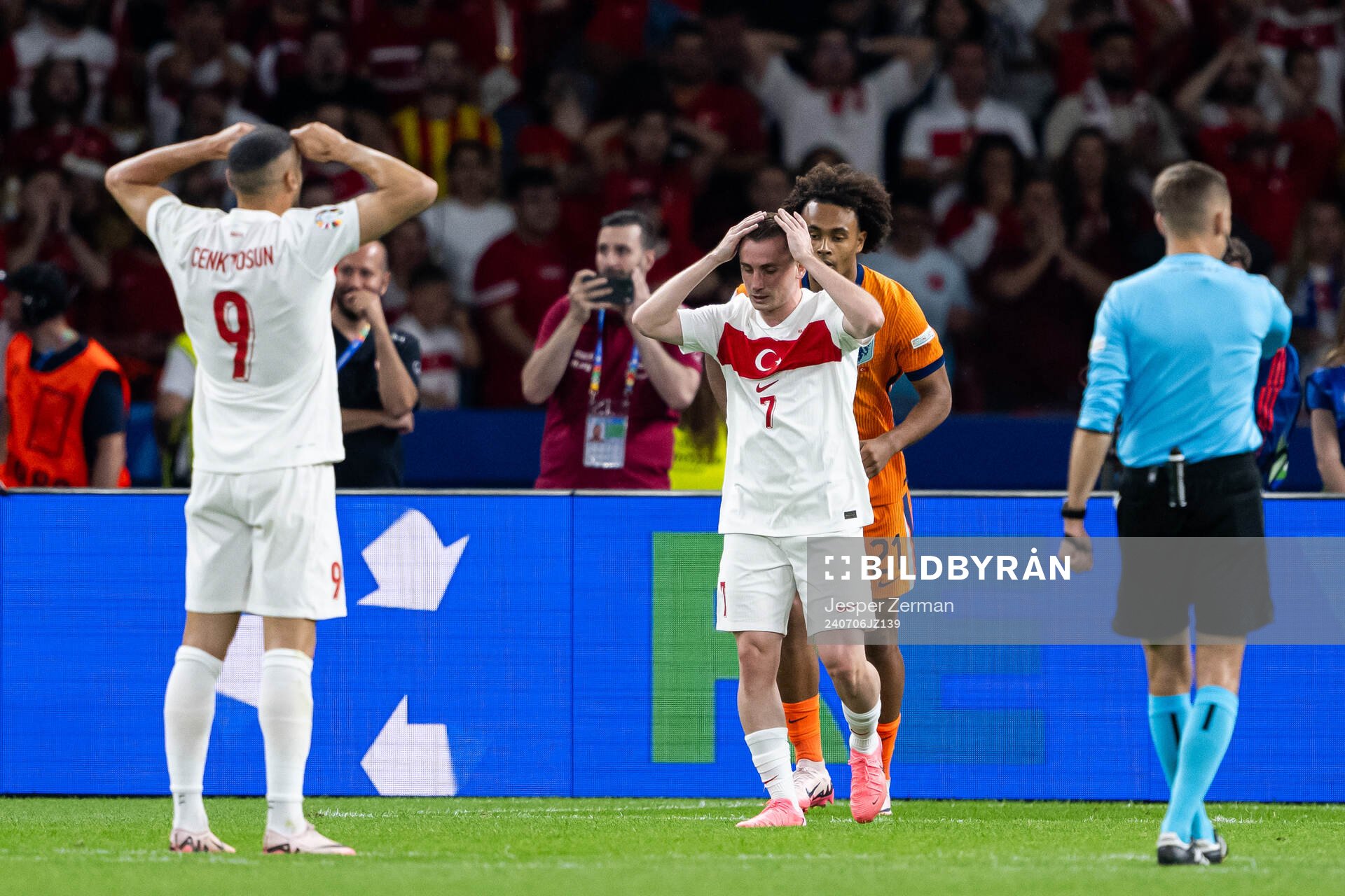 Kerem Akturkoglu of Turkey looks dejected