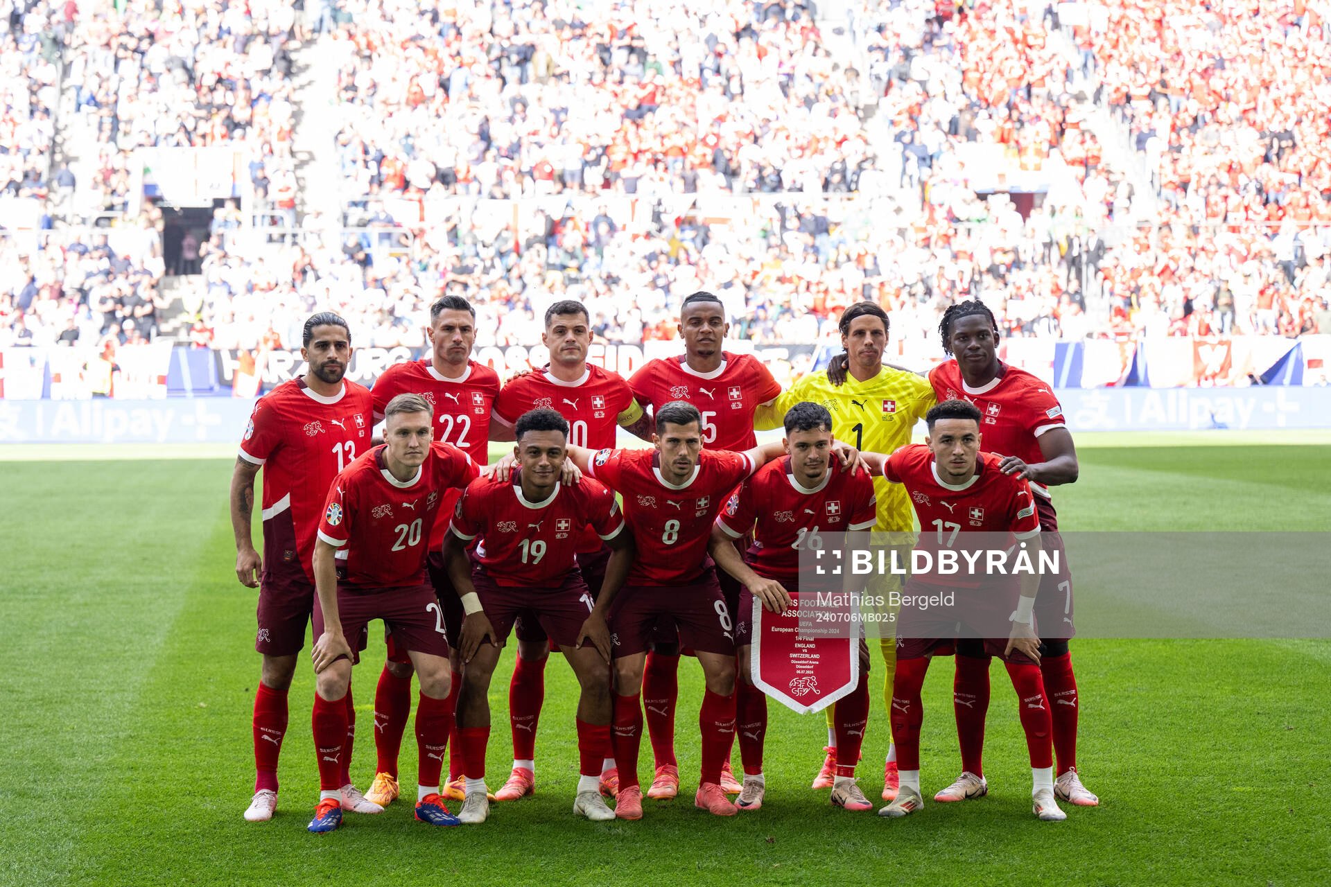 The starting eleven of Switzerland