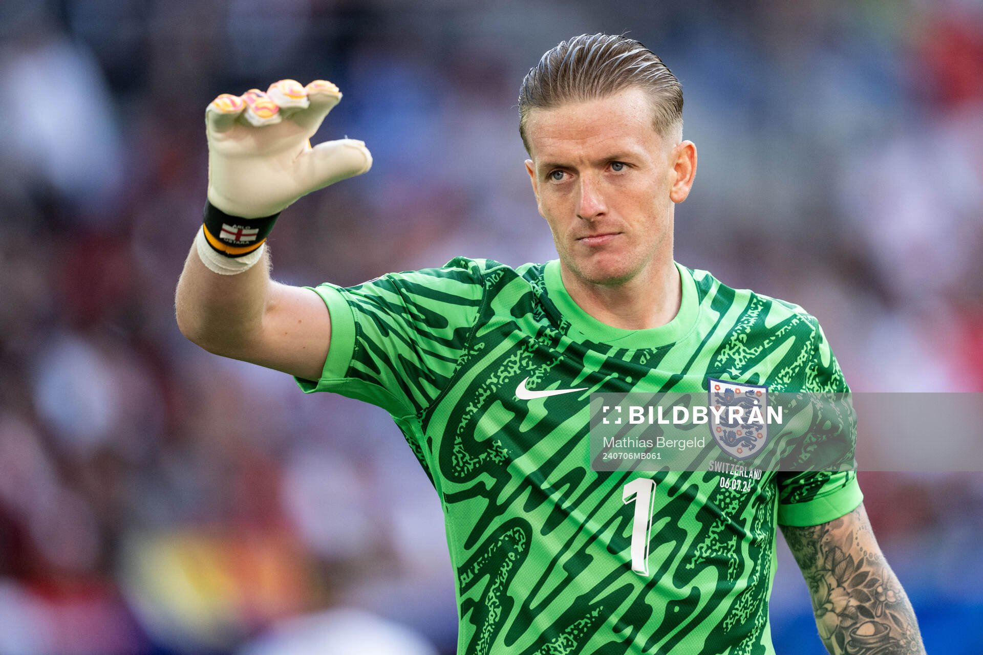 Goalkeeper Jordan Pickford of England