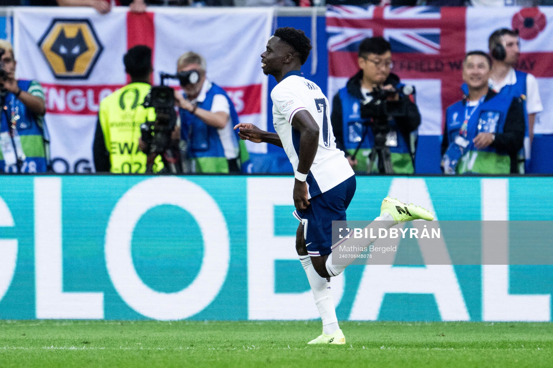 Bukayo Saka of England celebrates