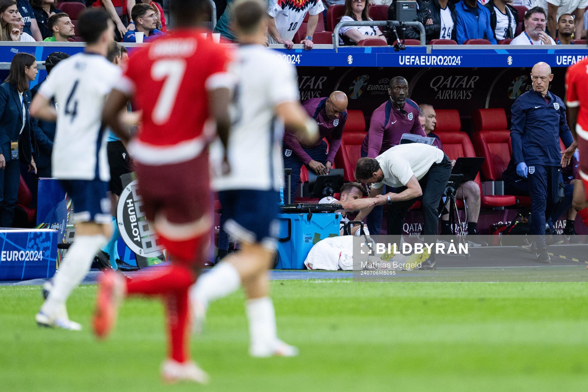 Harry Kane of England in pain