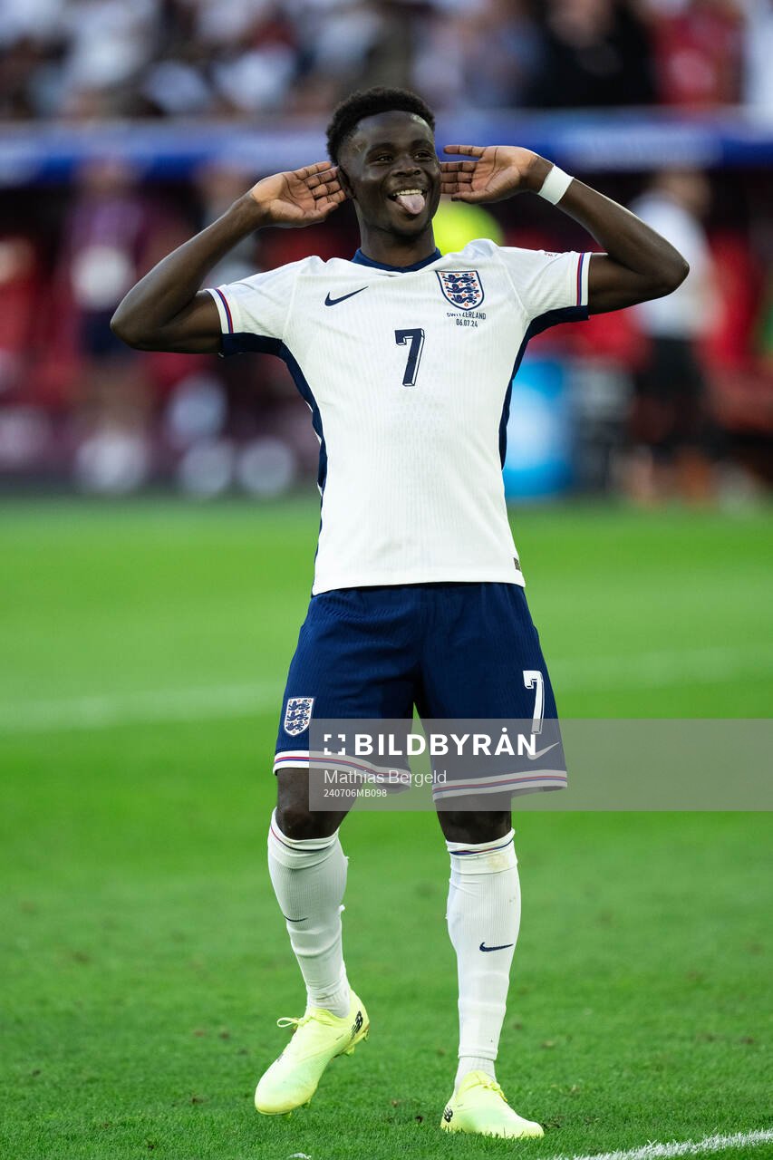 Bukayo Saka of England celebrates