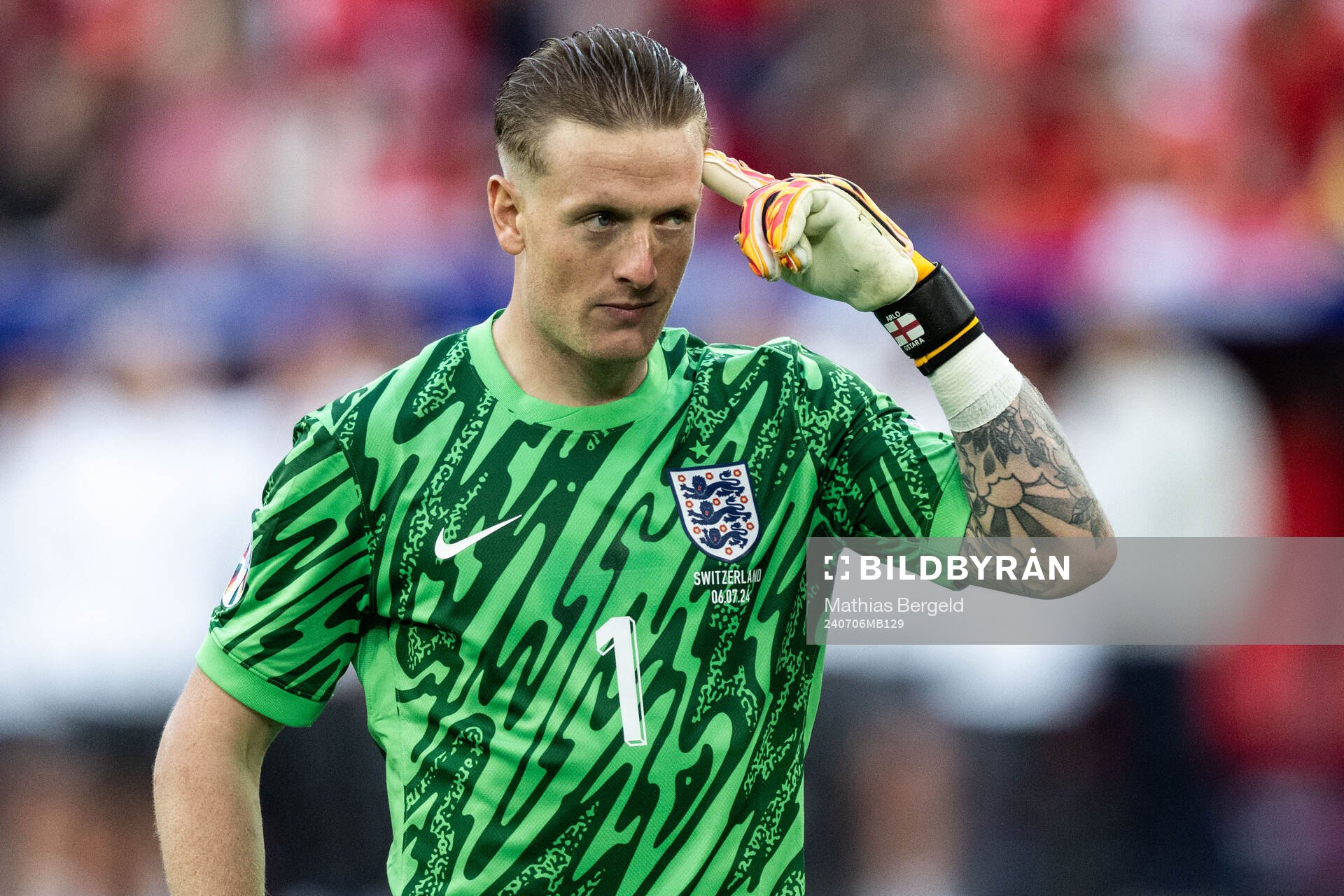 Goalkeeper Jordan Pickford of England