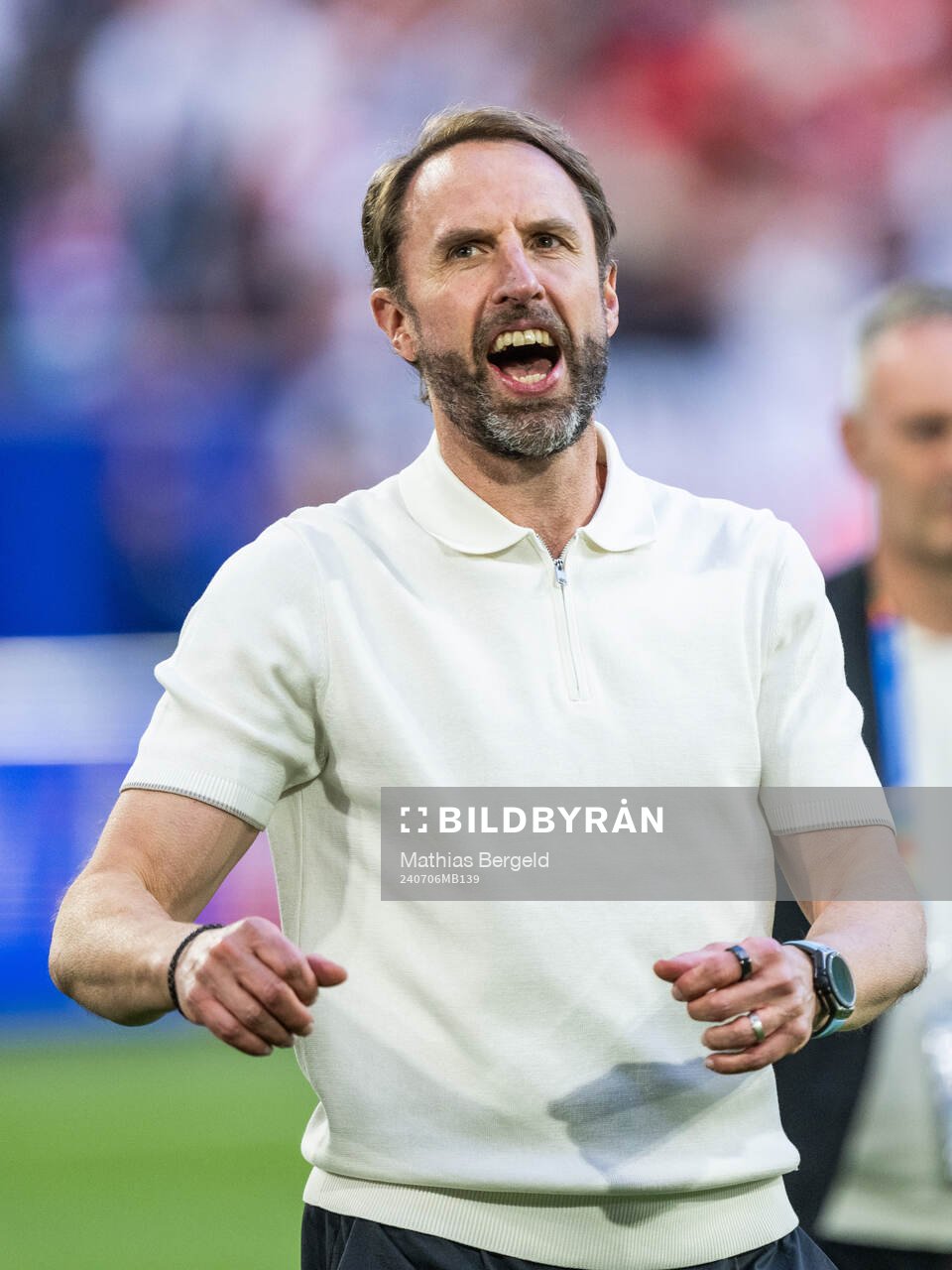 Head coach Gareth Southgate of England celebrates