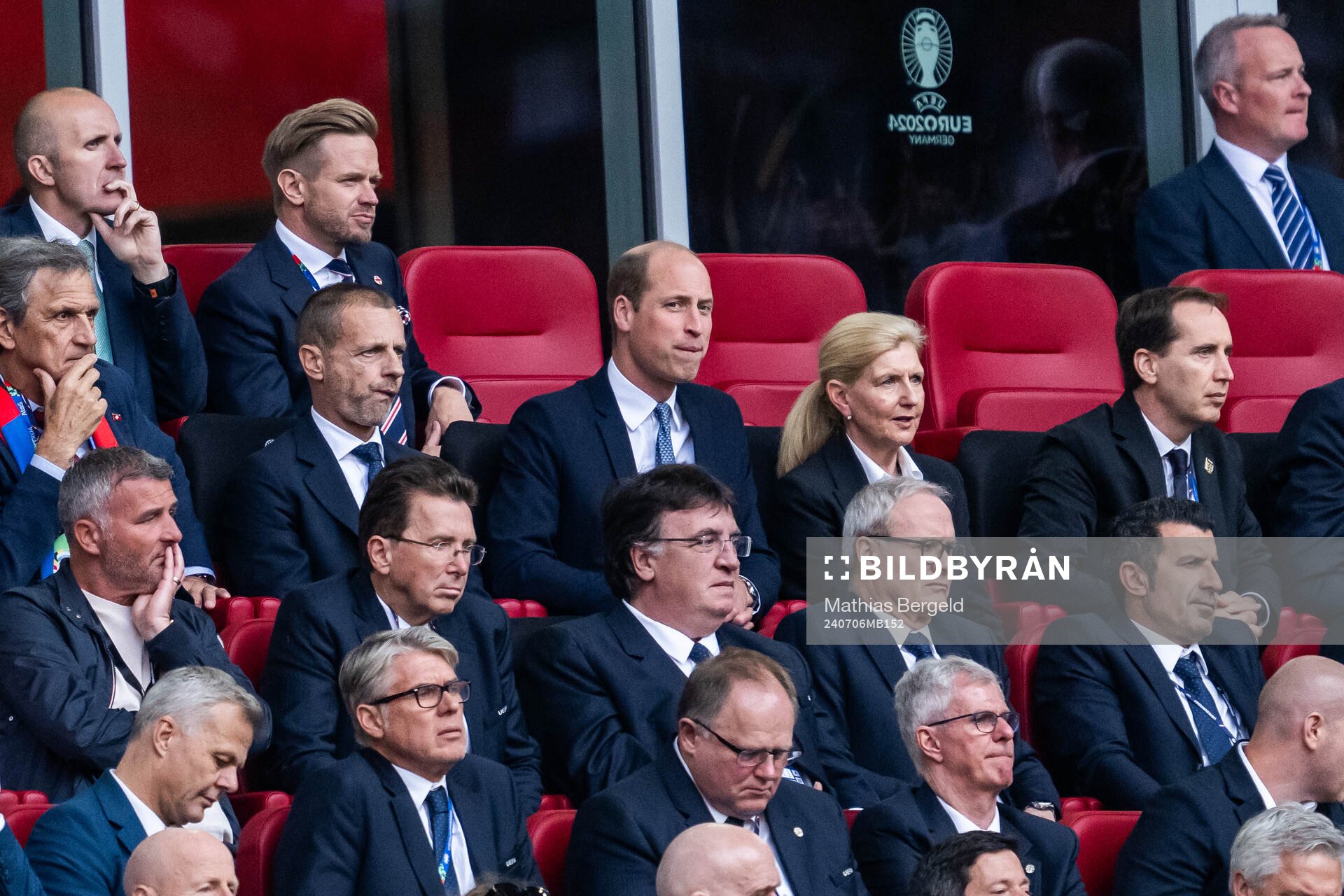 Prince William of Great Britain in the stands