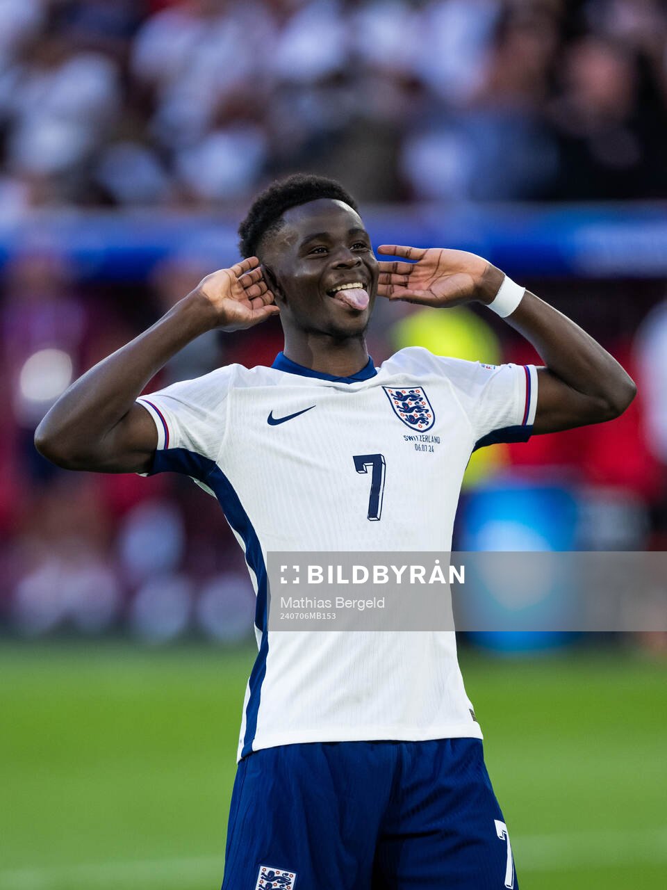 Bukayo Saka of England celebrates