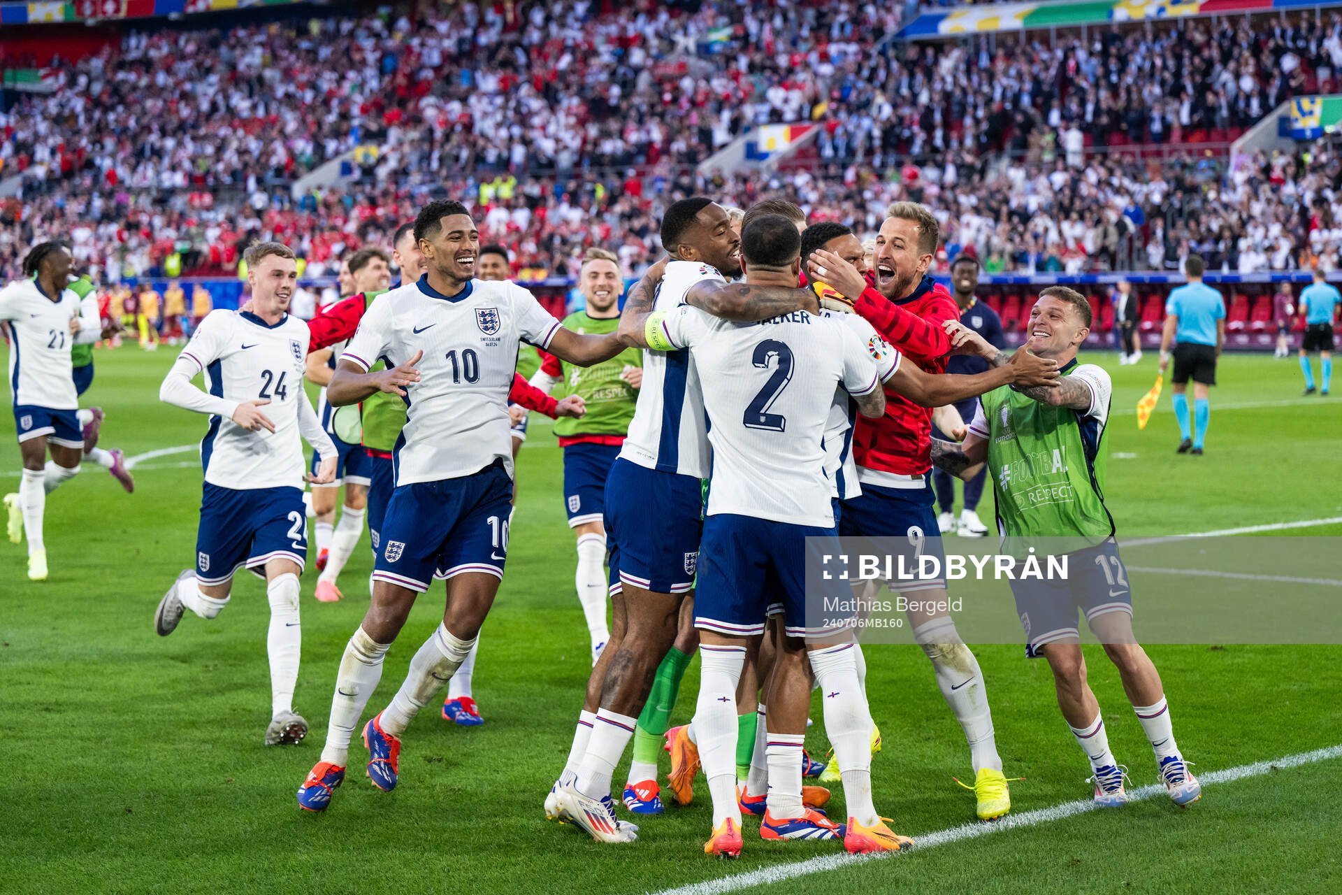 Jude Bellingham, Ivan Toney, Kyle Walker, Harry Kane and