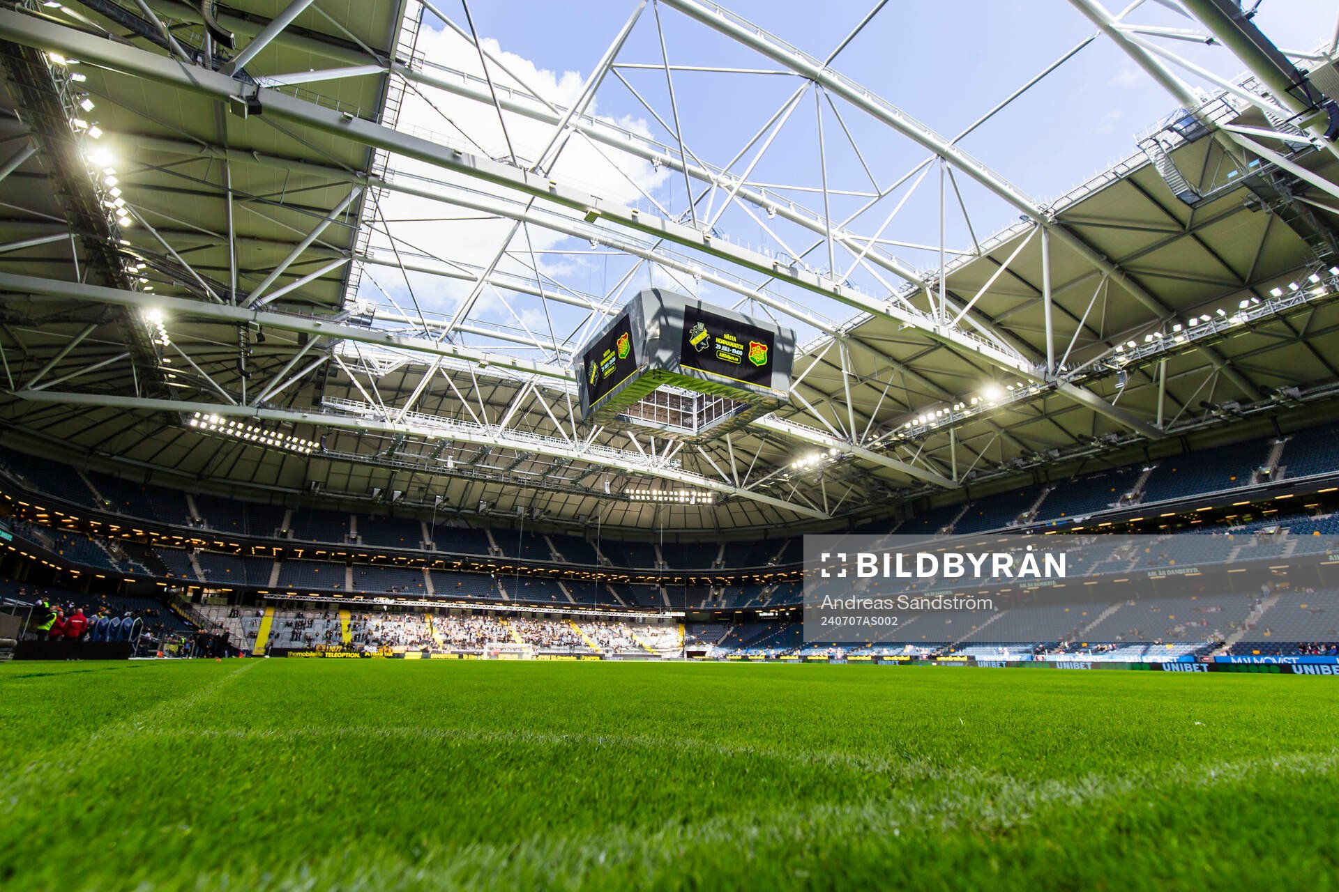 Vy över Friends Arena innan namnbyte