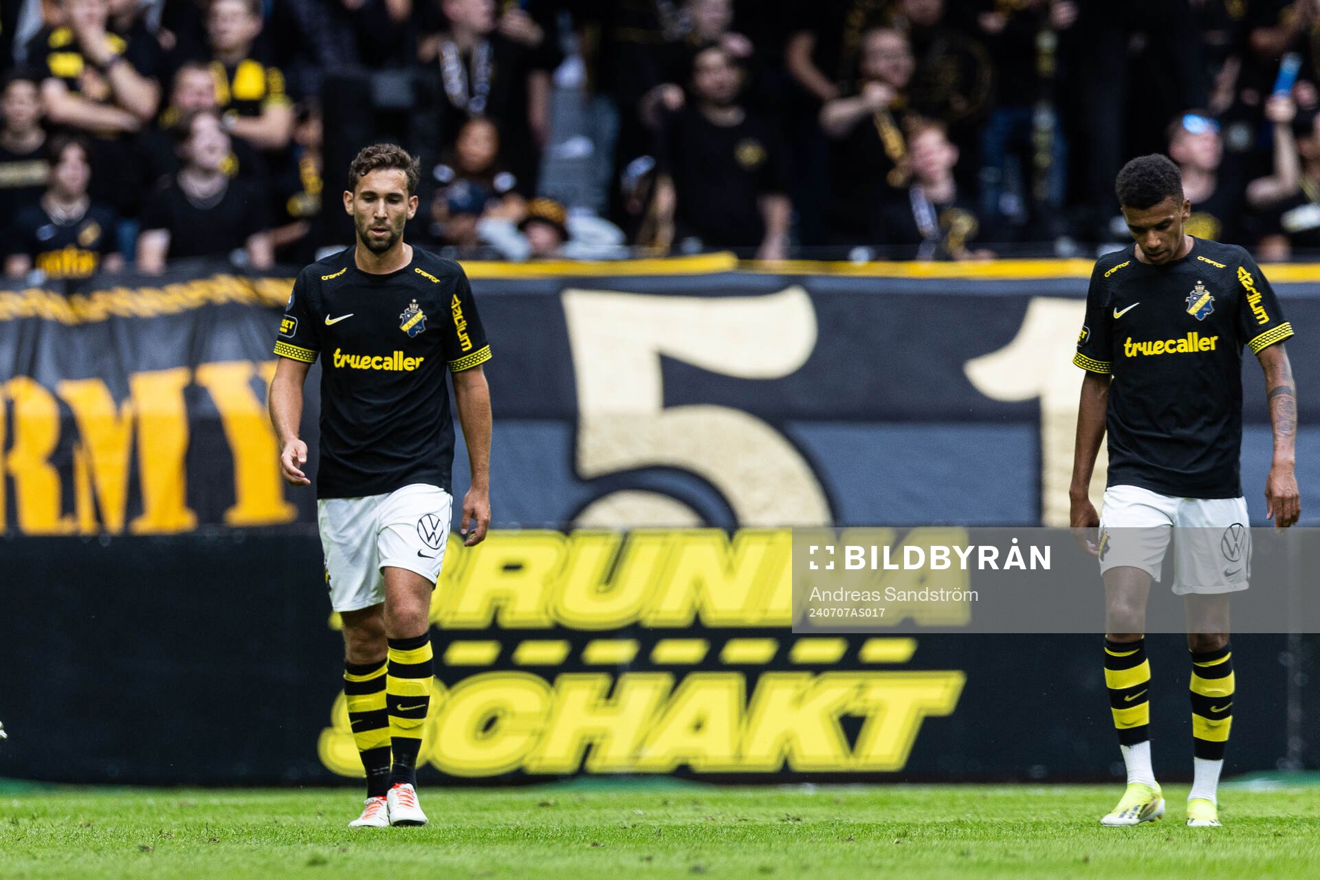 AIKs Benjamin Tiedemann Hansen och Rui Manuel Muati Modesto