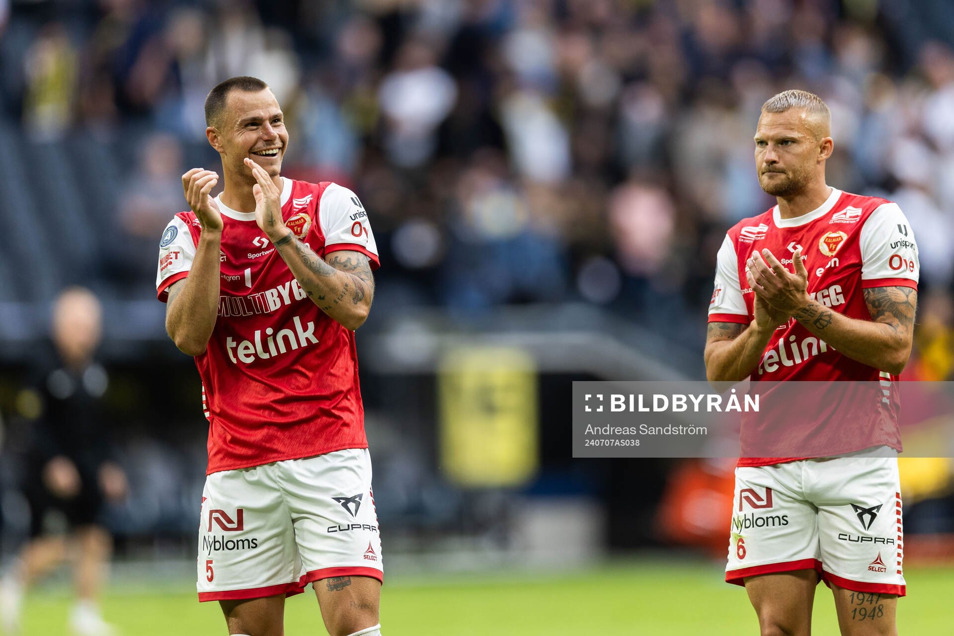 Kalmars Melker Hallberg och Rasmus Sjöstedt jublar