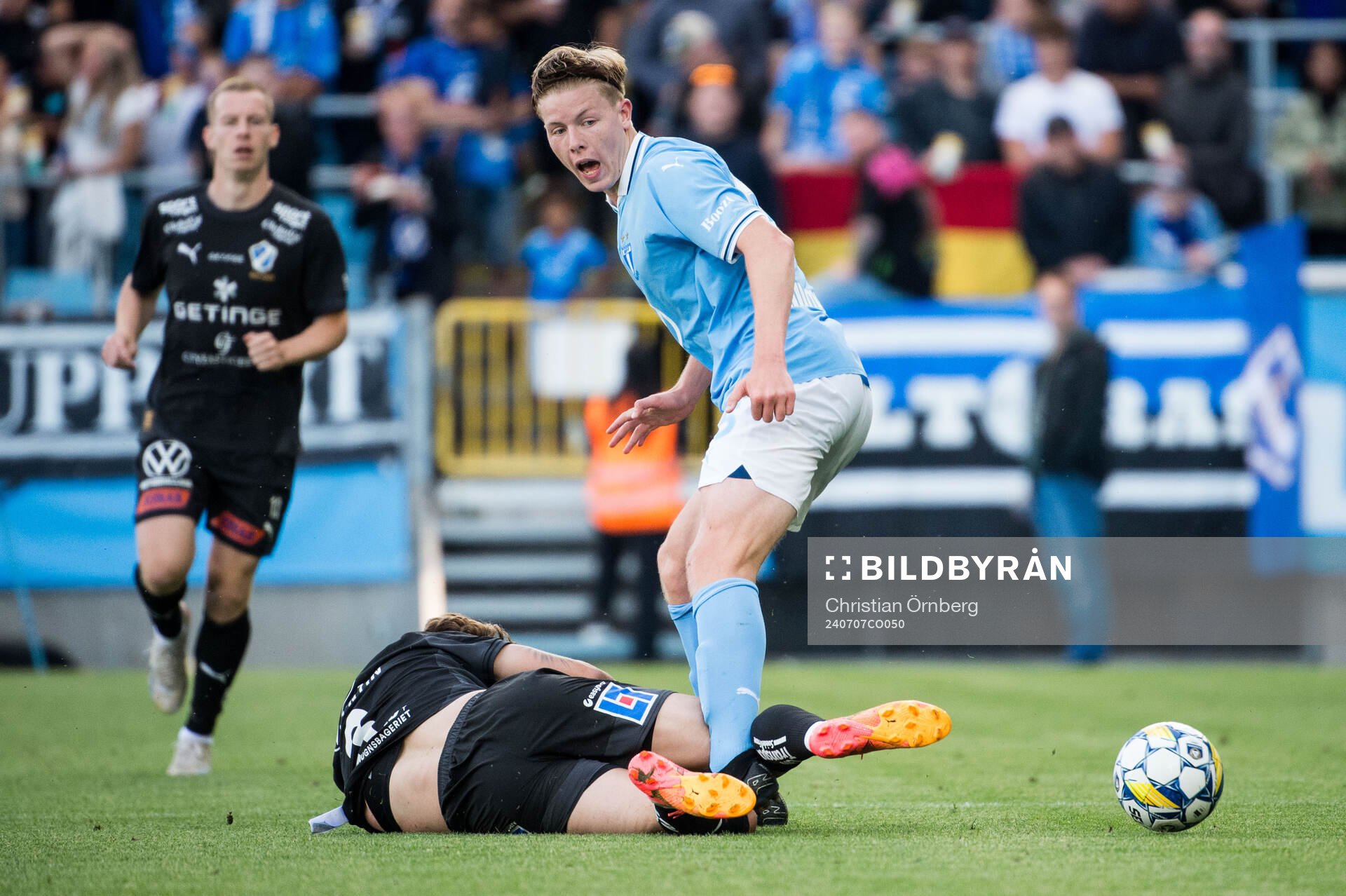 Malmö FFs Nils Zätterström och Halmstads Gabriel