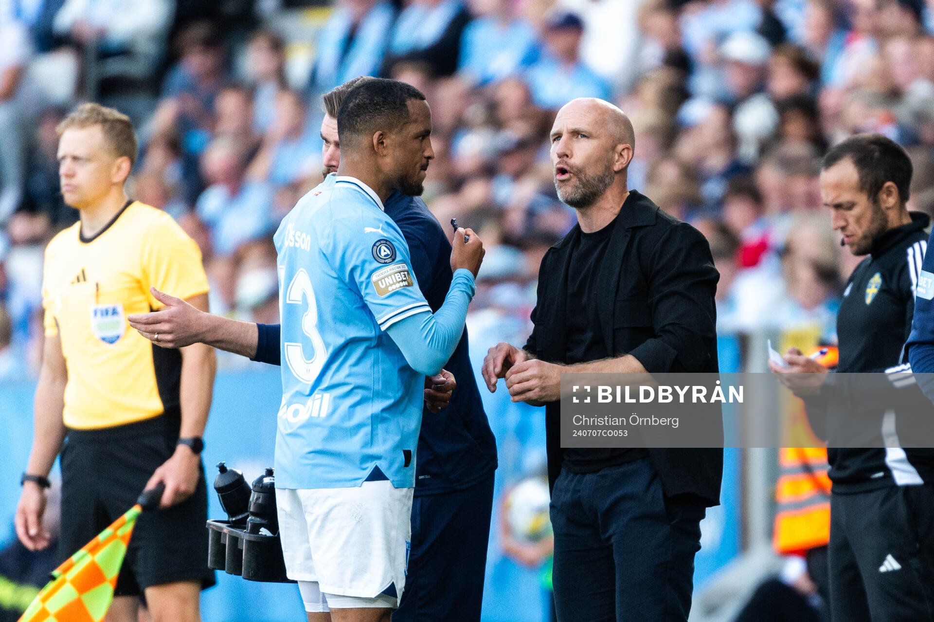 Malmö FFs Martin Olsson och tränare Henrik Rydström