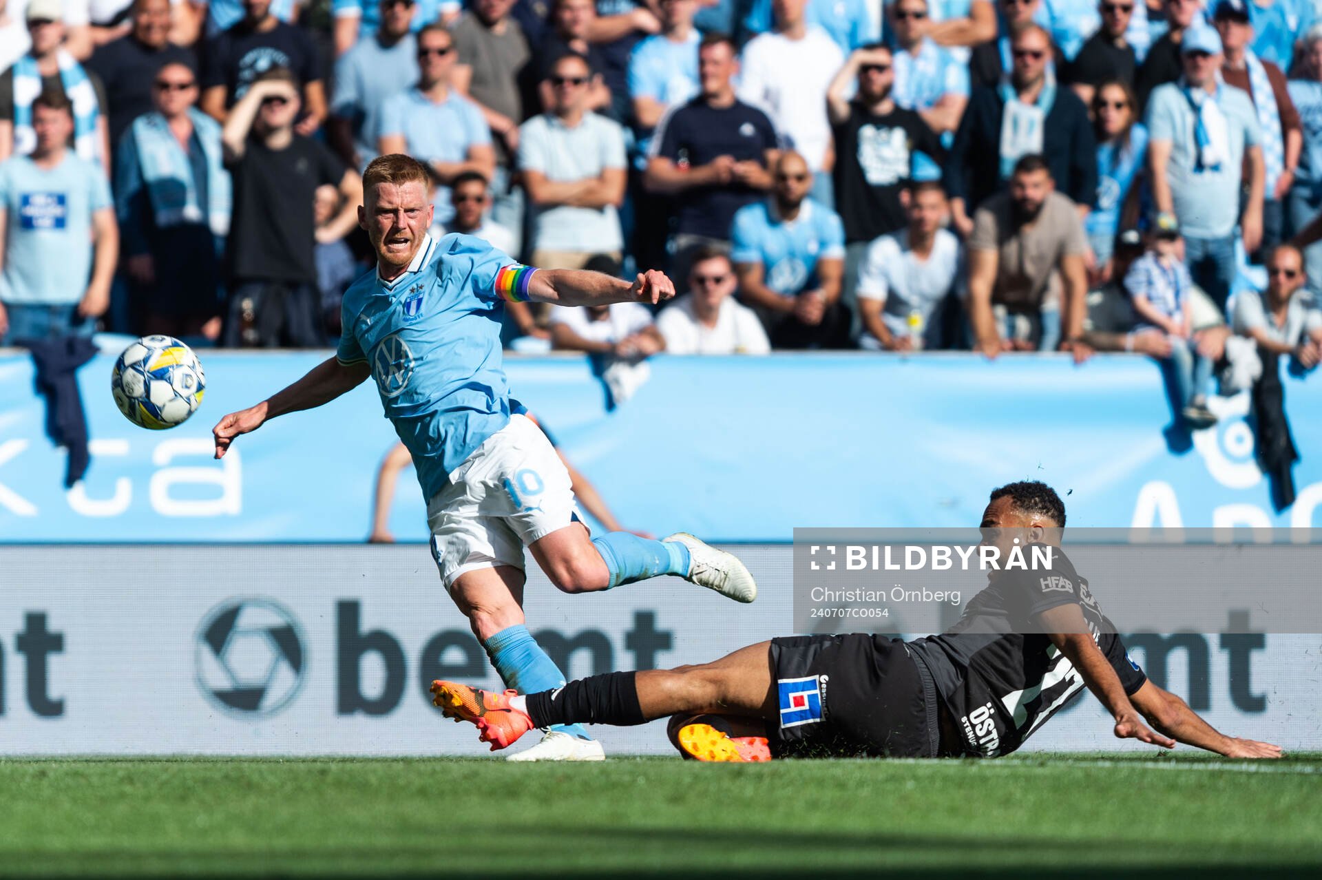 Malmö FFs Anders Christiansen och Halmstads Vinicius