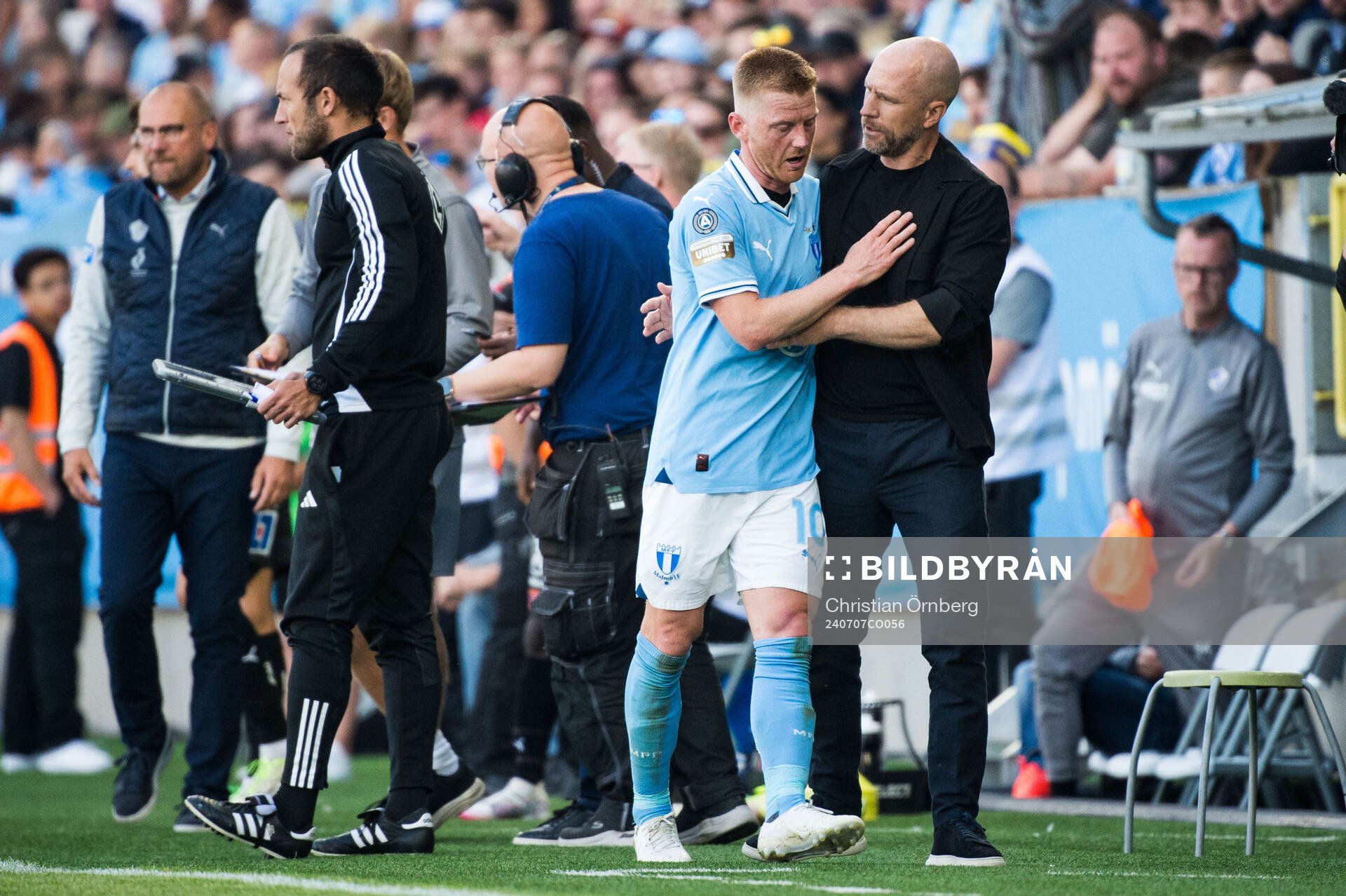 Malmö FFs Anders Christiansen och tränare Henrik Rydström