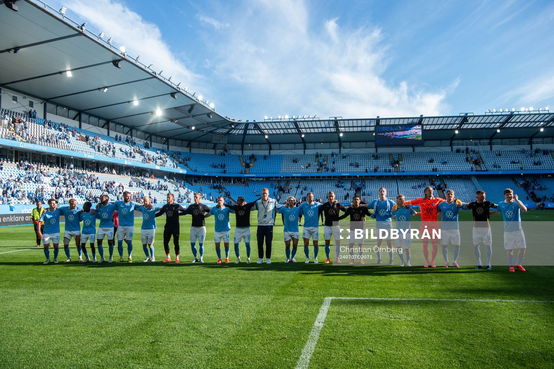 Malmö FFs spelare jublar