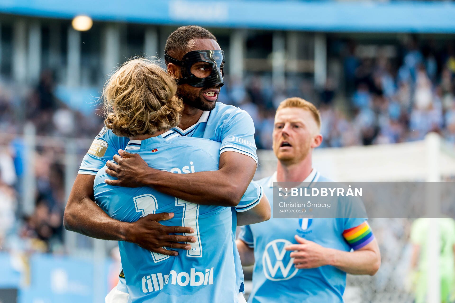 Malmö FFs Sebastian Nanasi, Isaac Kiese Thelin och Anders
