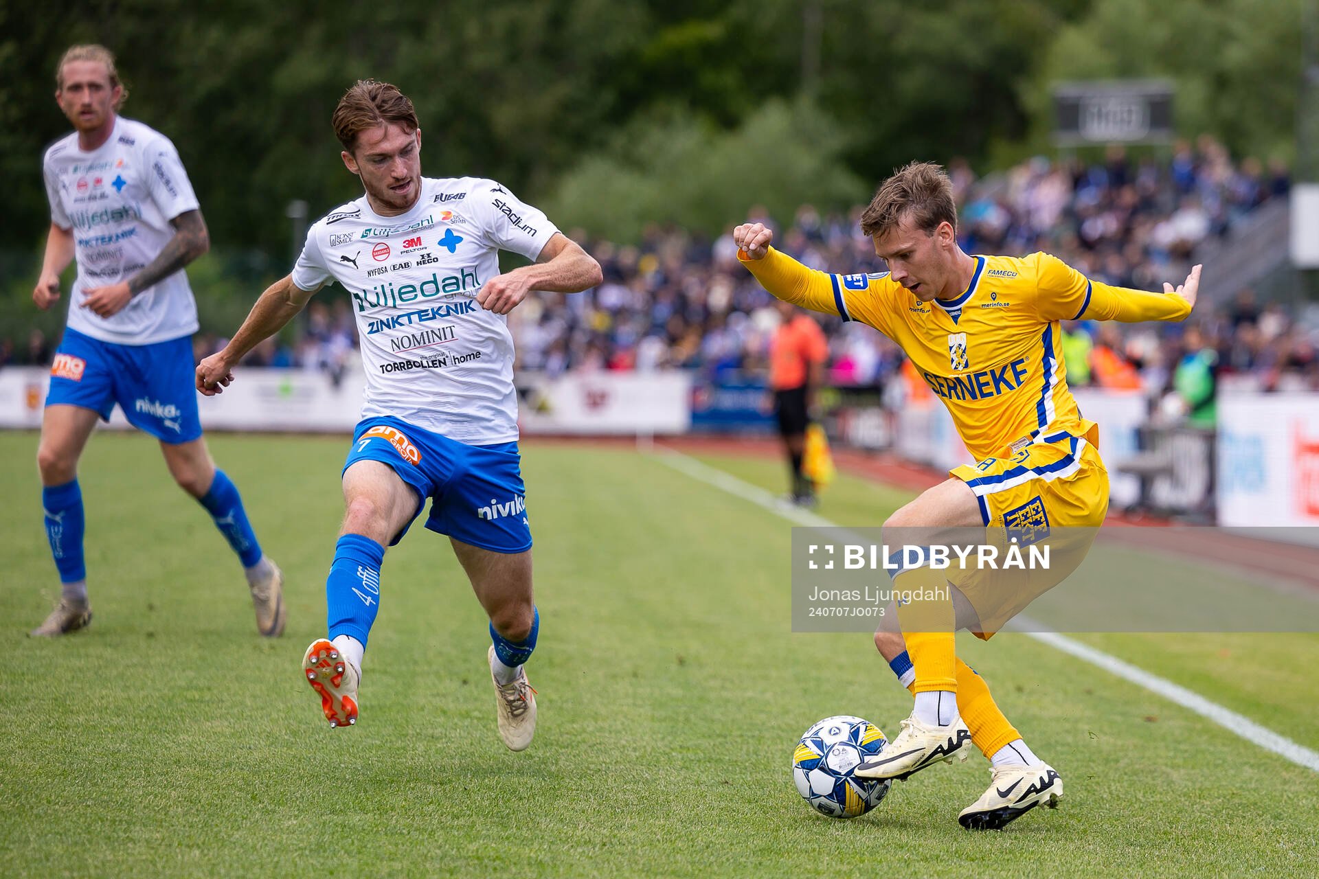 Värnamos Carl Johansson och IFK Göteborgs Lucas Kåhed