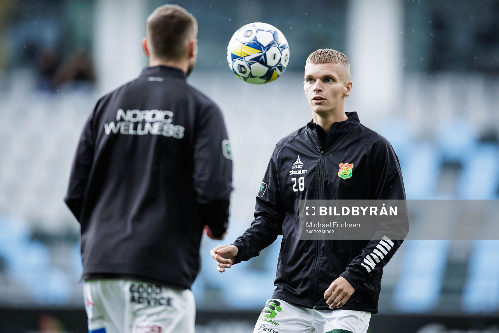 GAISs Lucas Hedlund inför fotbollsmatchen i Allsvenskan mellan GAIS och Hammarby den 7 juli 2024 i Göteborg. 