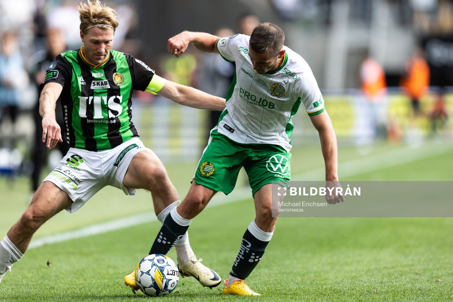 GAIS August Wängberg och Hammarbys Oscar Johansson
