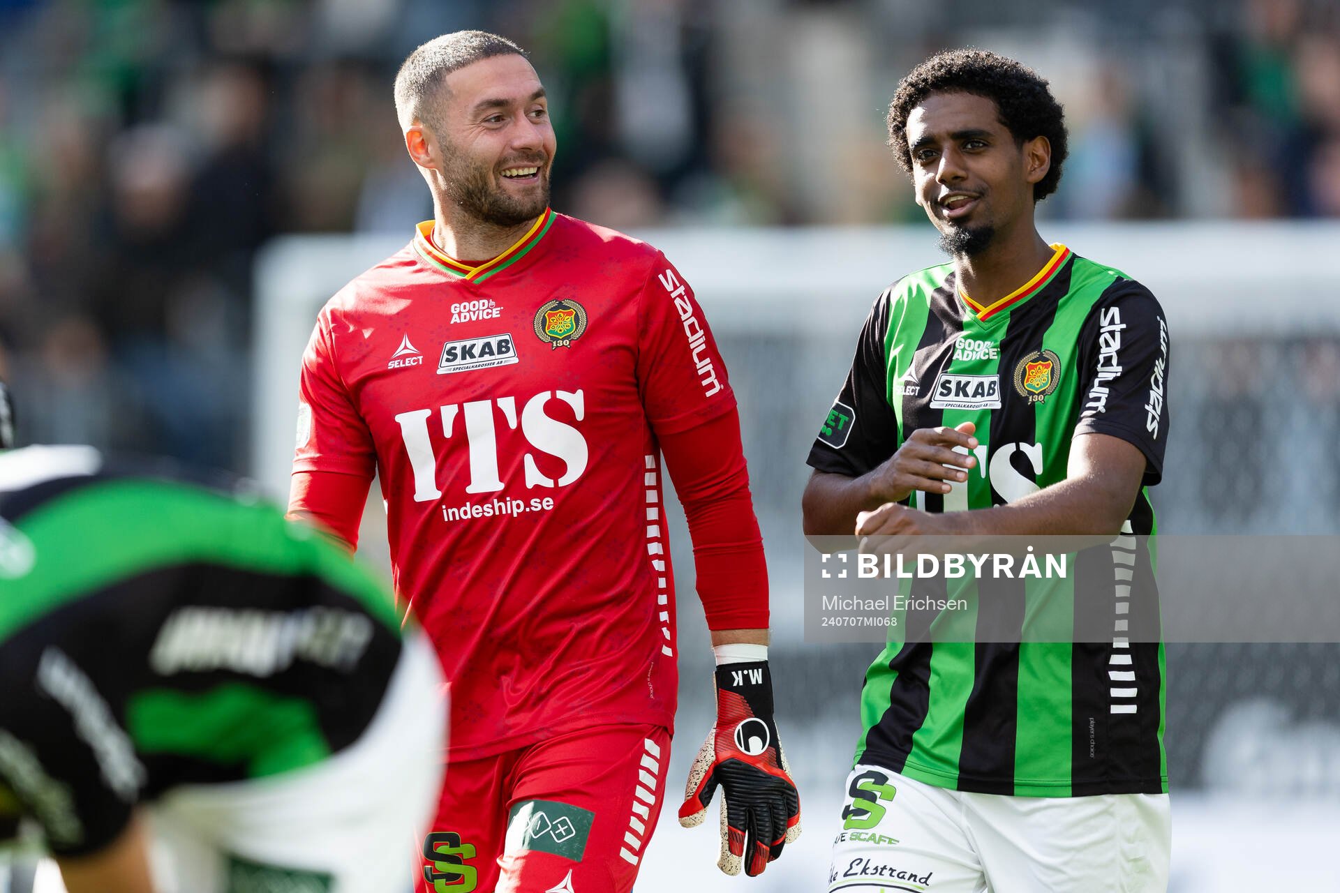 GAIS målvakt Mergim Krasniqi och Harun Ibrahim