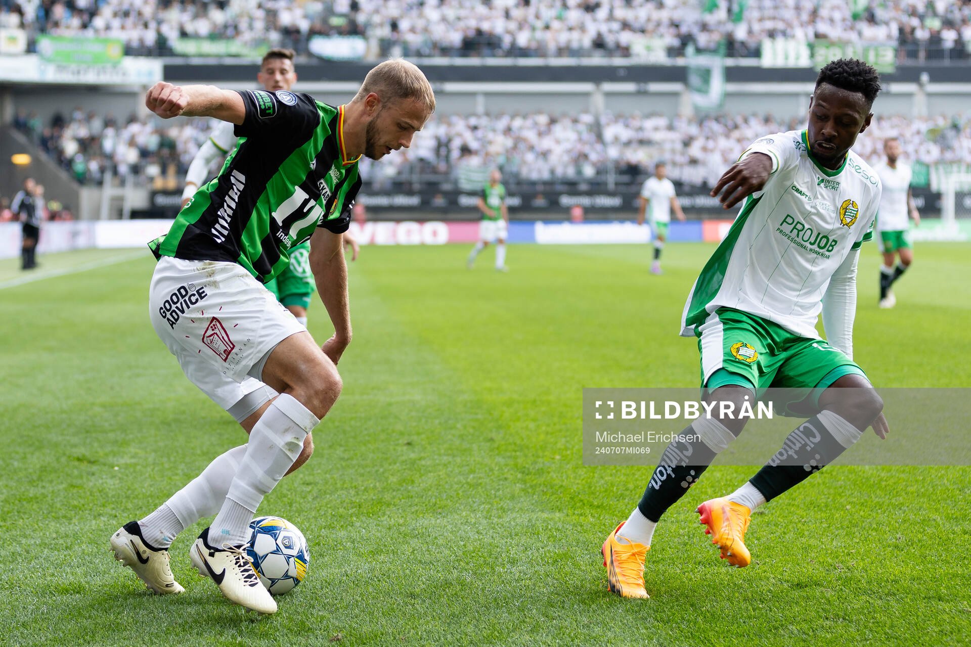 GAIS Gustav Lundgren och Hammarbys Shaquille Pinas