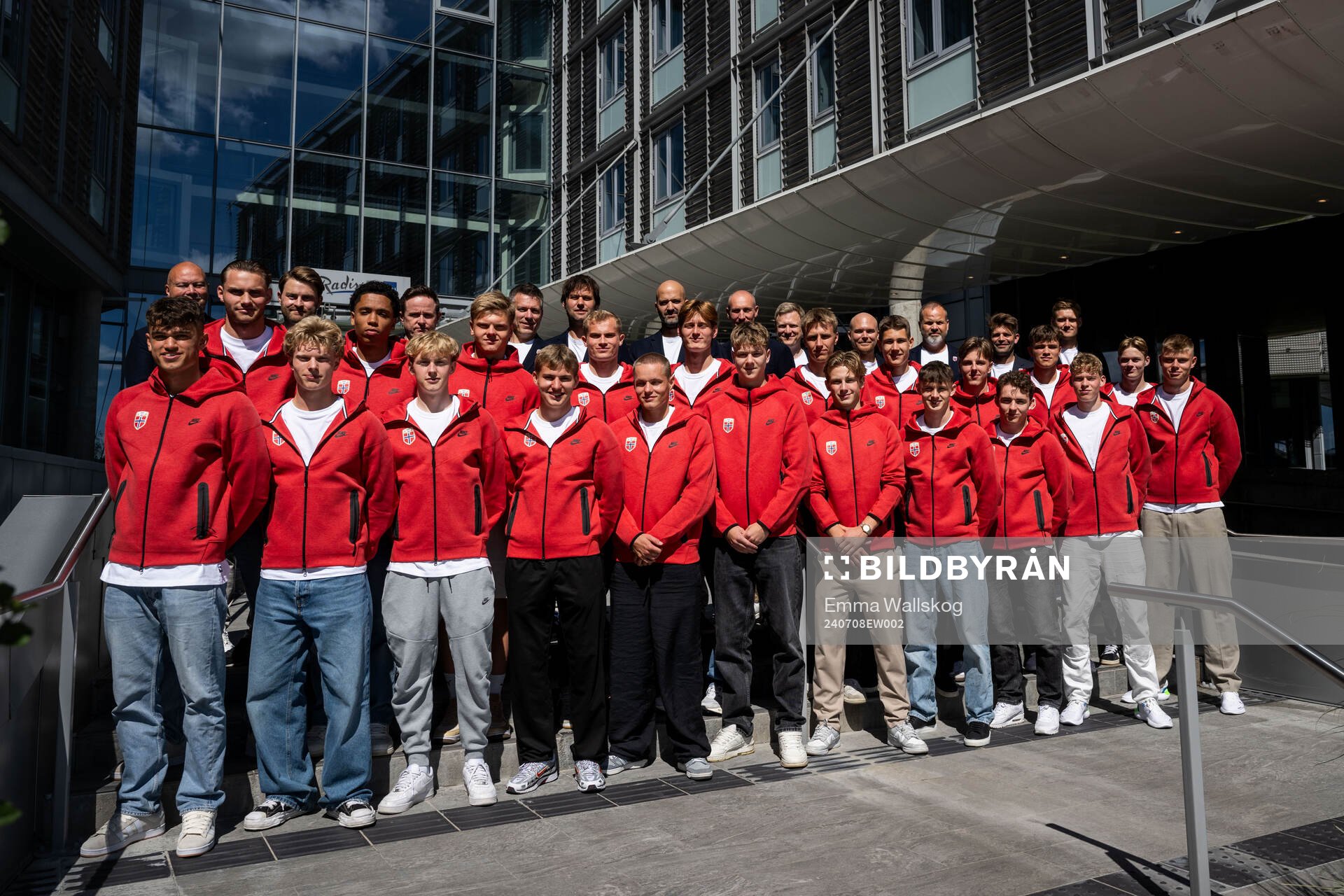 Players and staff of the Norwegian U19 national football