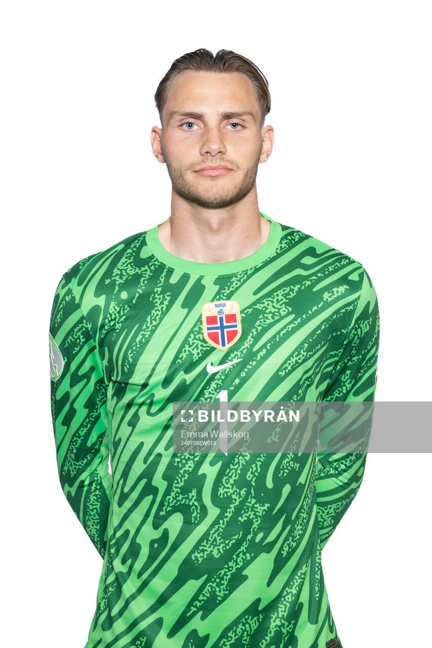 Martin Børsheim of the Norwegian U19 national football team poses for a portrait on July 8, 2024 in Oslo. 