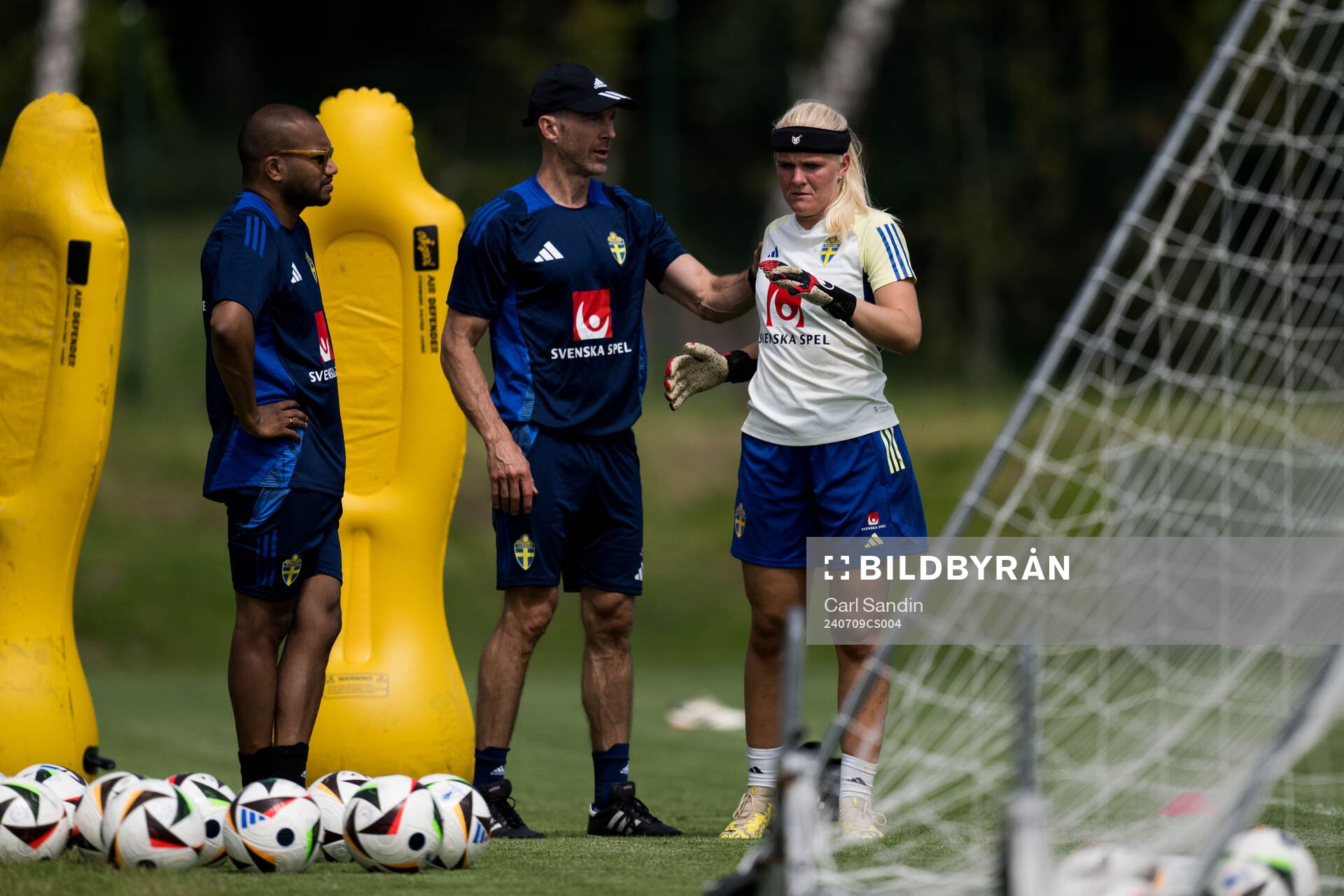Goalkeeper Emma Holmgren of Sweden