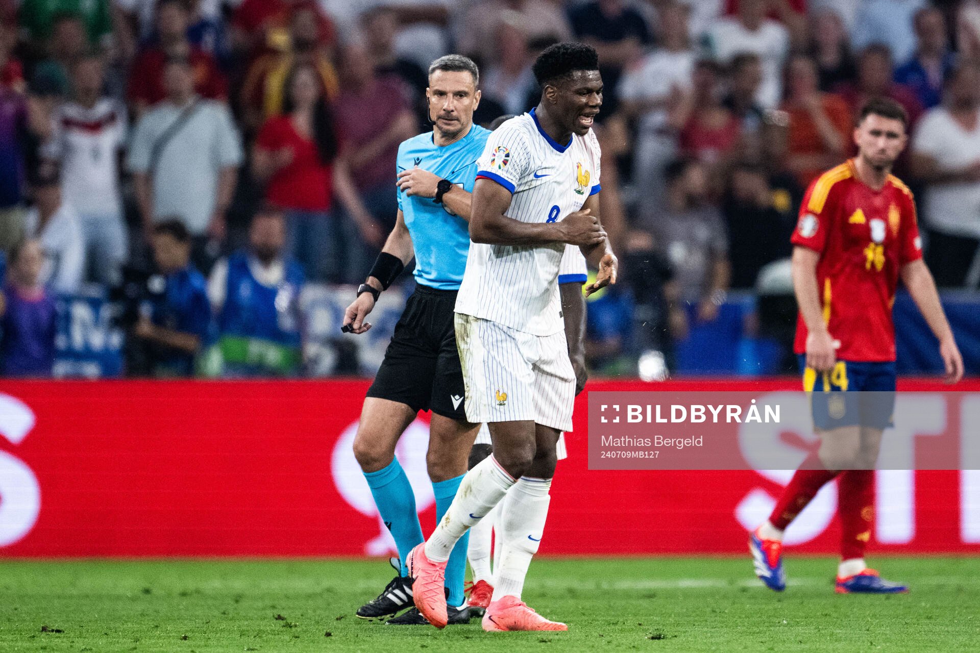 Aurélien Tchouameni of France reacts