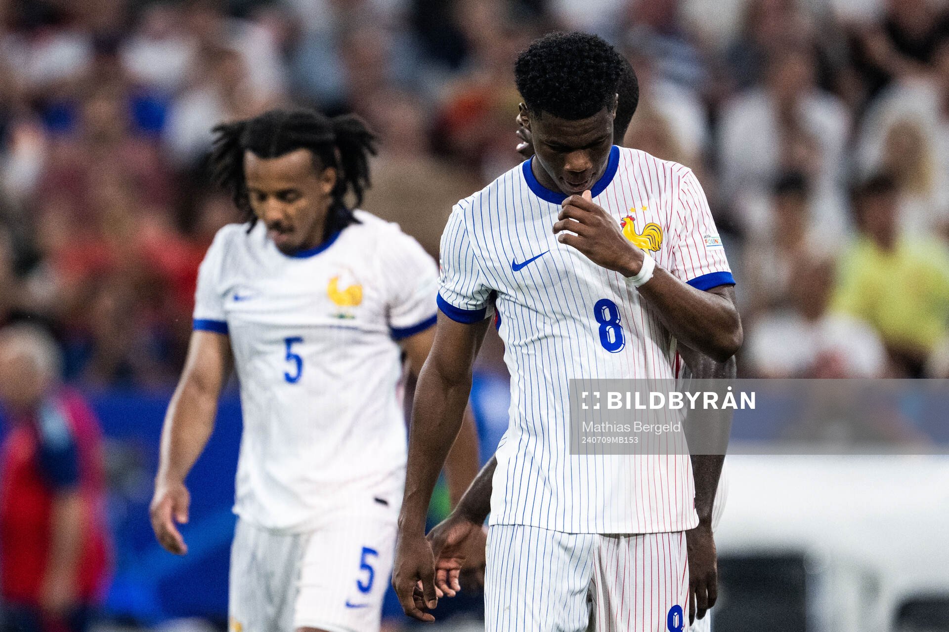Aurélien Tchouameni of France looks dejected