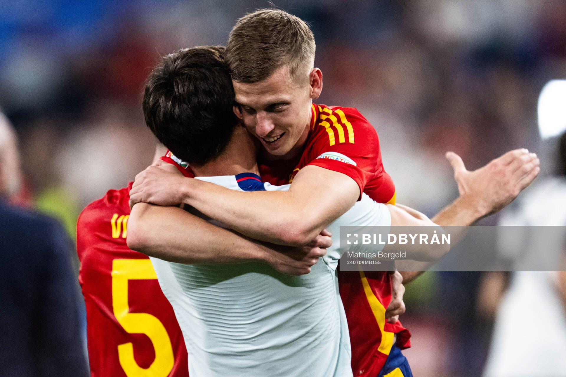 Daniel Olmo of Spain celebrates