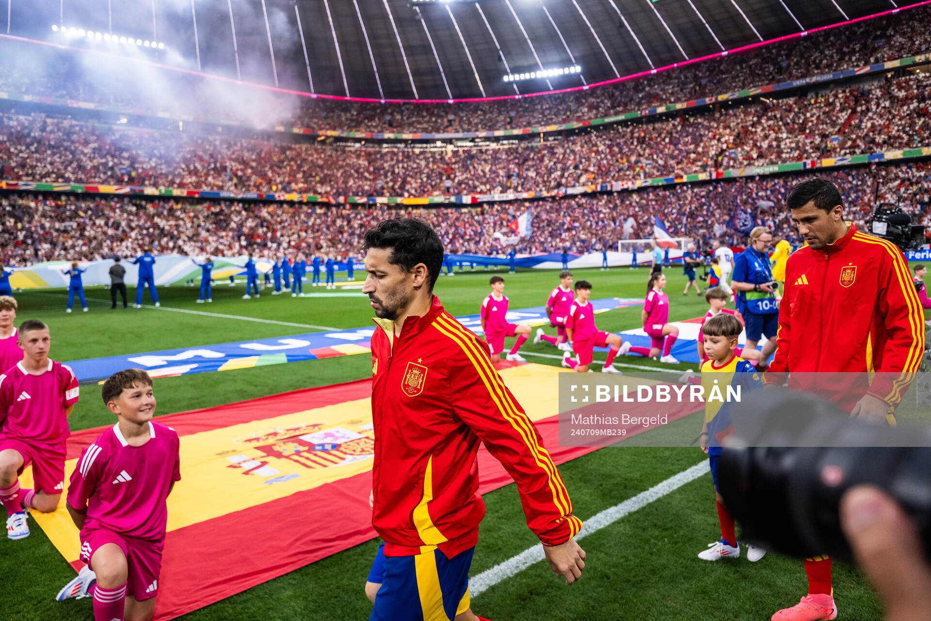Jesus Navas of Spain enters the pitch