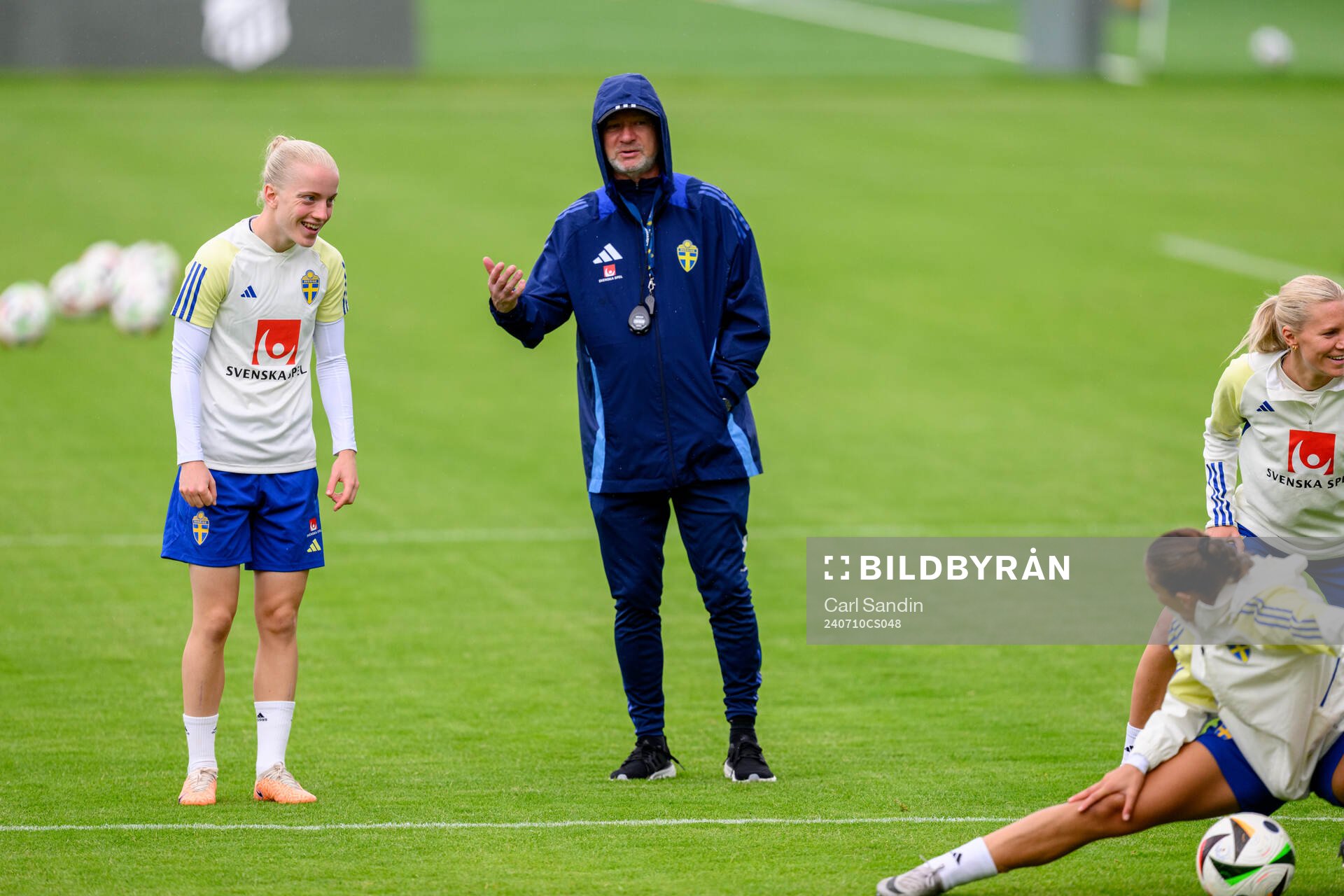 Anna Sandberg and head coach Peter Gerhardsson
