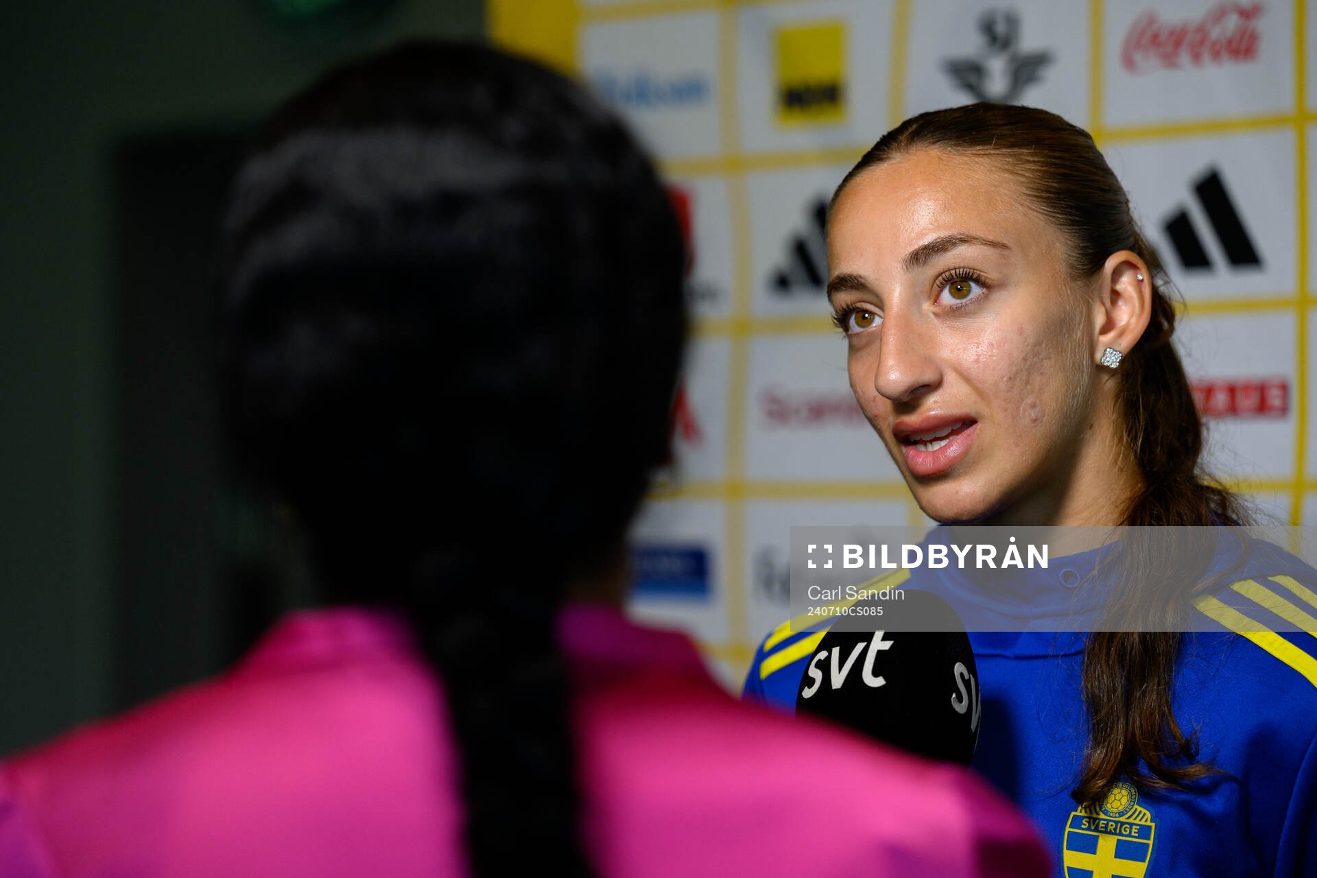 Rusul Rosa Kafaji is being interviewed