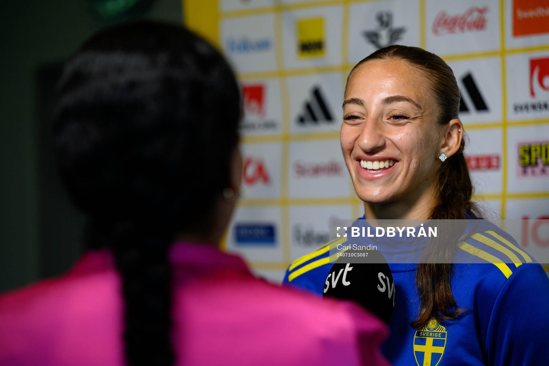 Rusul Rosa Kafaji is being interviewed