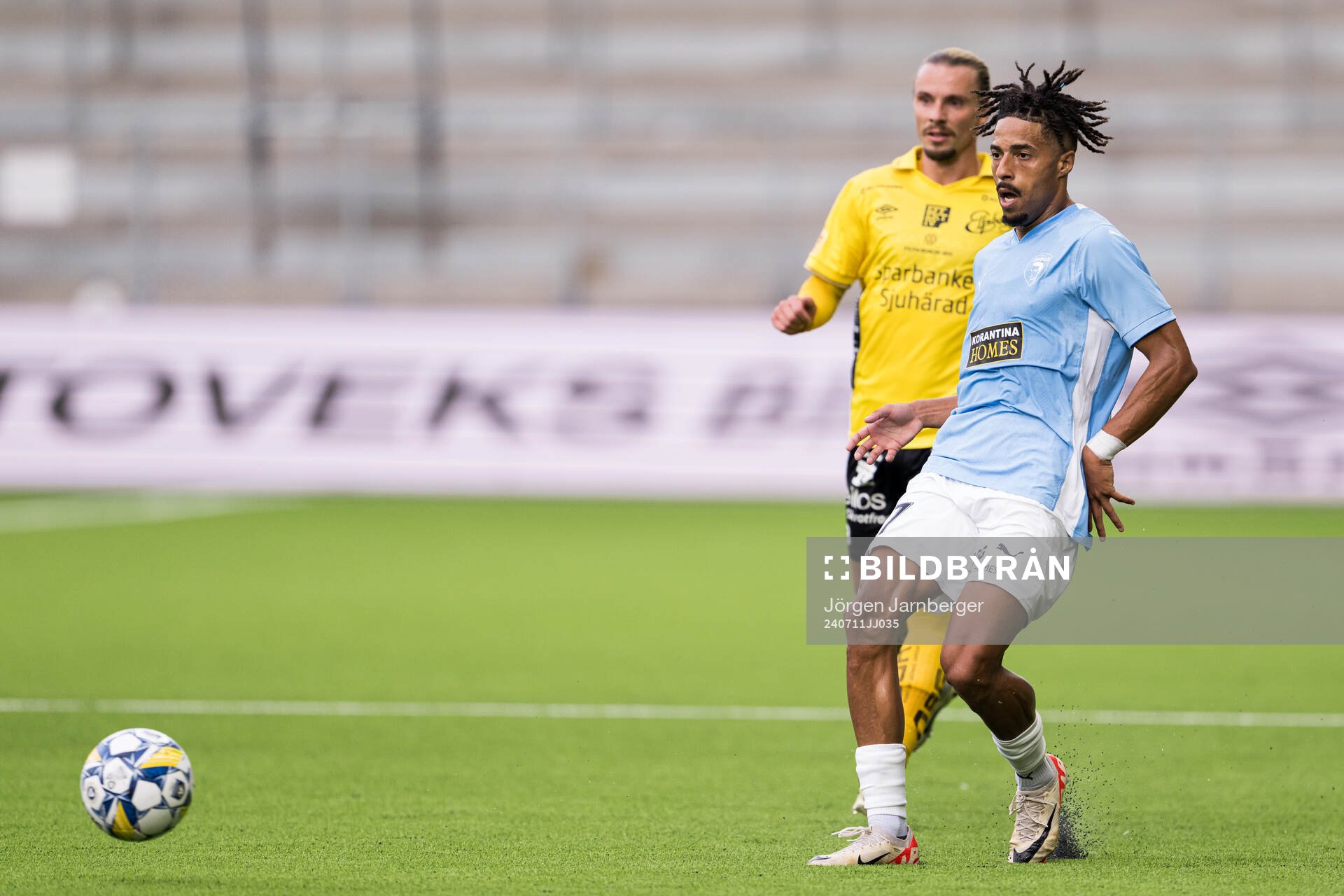 Joao Correia of Pafos during the UEFA Europa League qualification match between Elfsborg and Pafos on July 11, 2024 in Borås.
