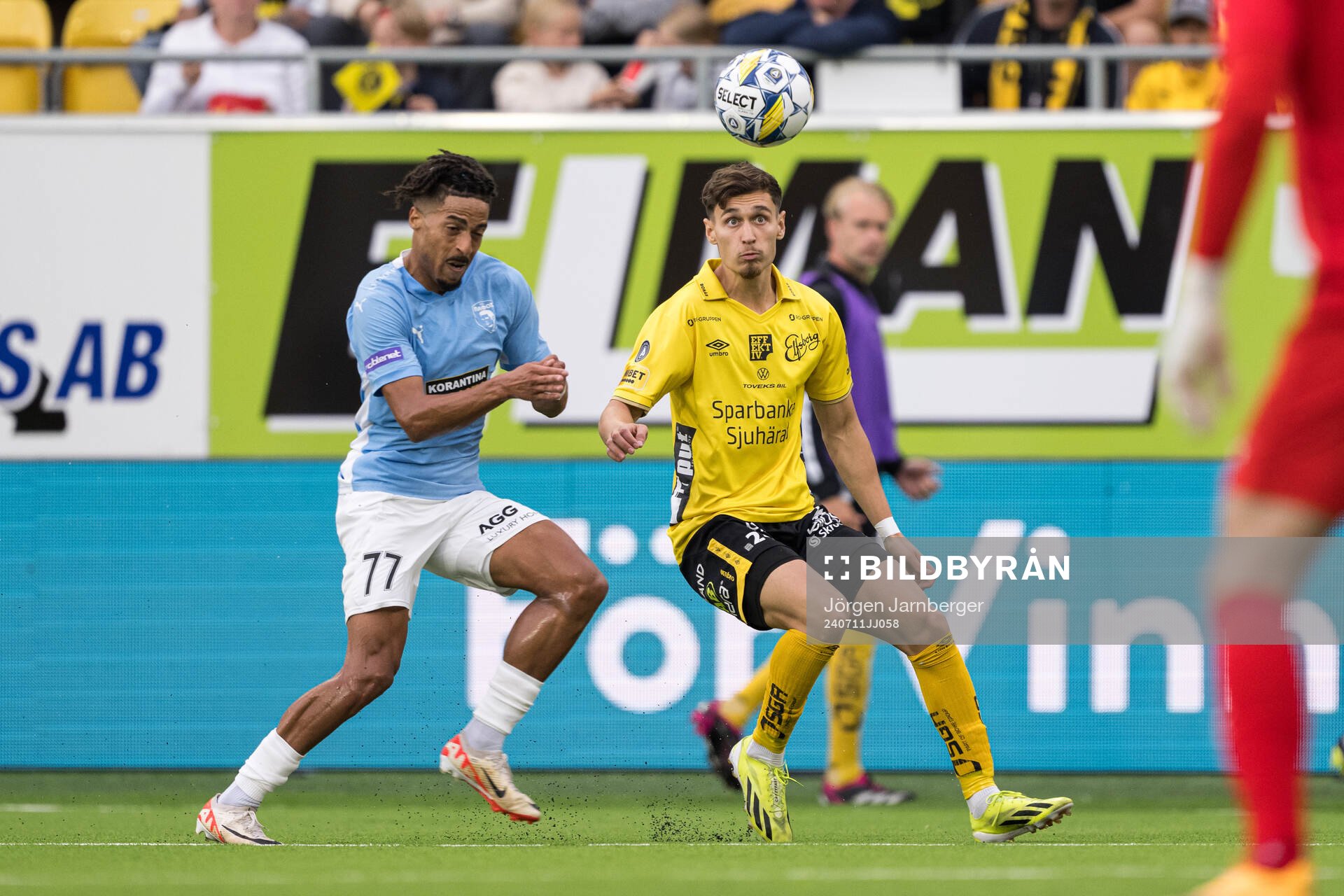 Joao Correia of Pafos and Camil Jebara of Elfsborg