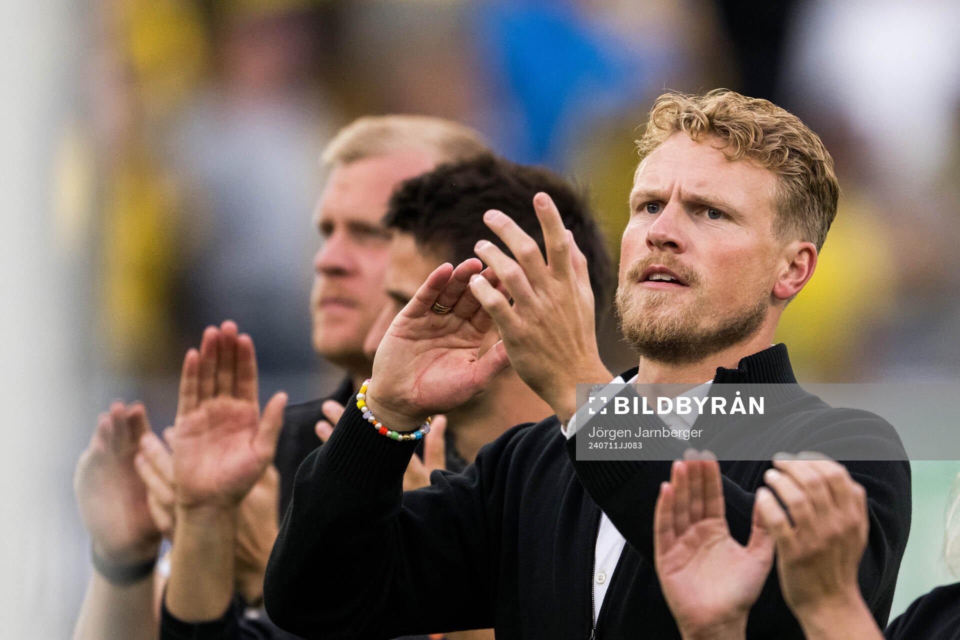 Manager Oscar Hiljemark of Elfsborg  celebrates