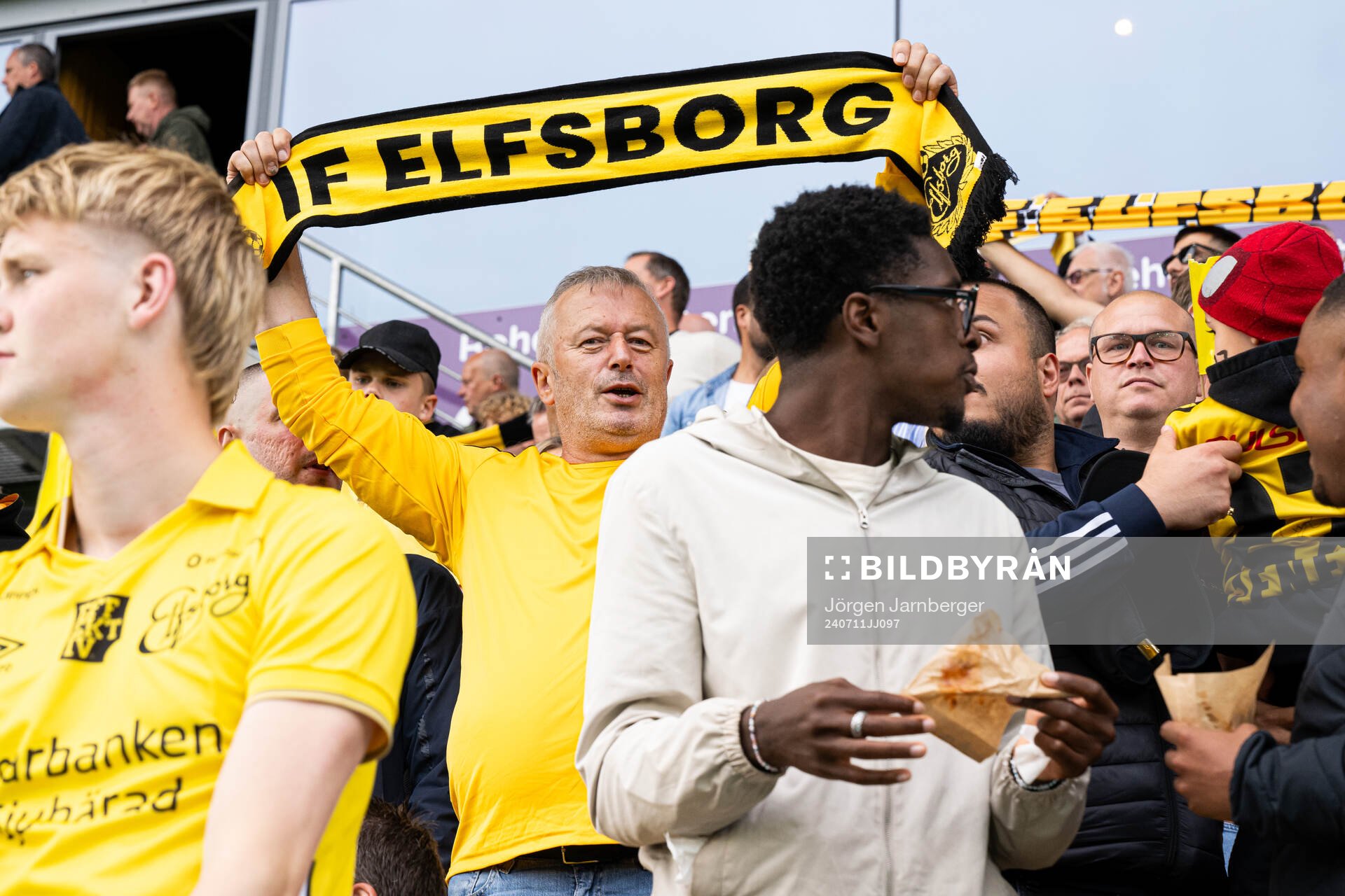 Spectators in the stands