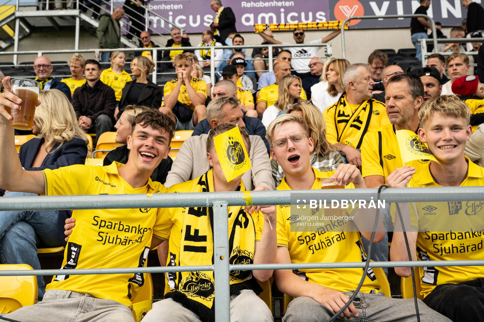 Spectators in the stands
