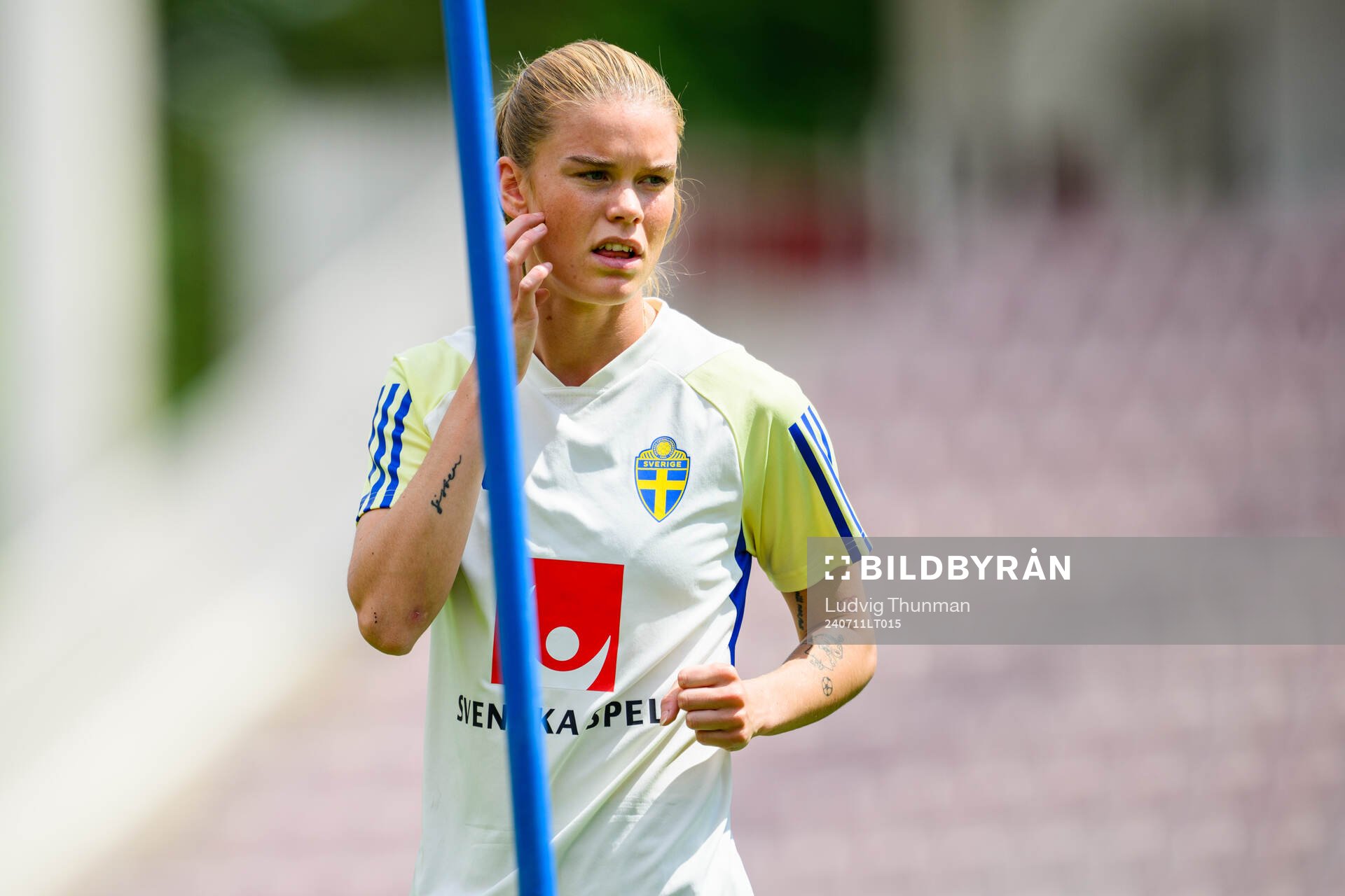 My Cato of the Swedish women's national football team at a